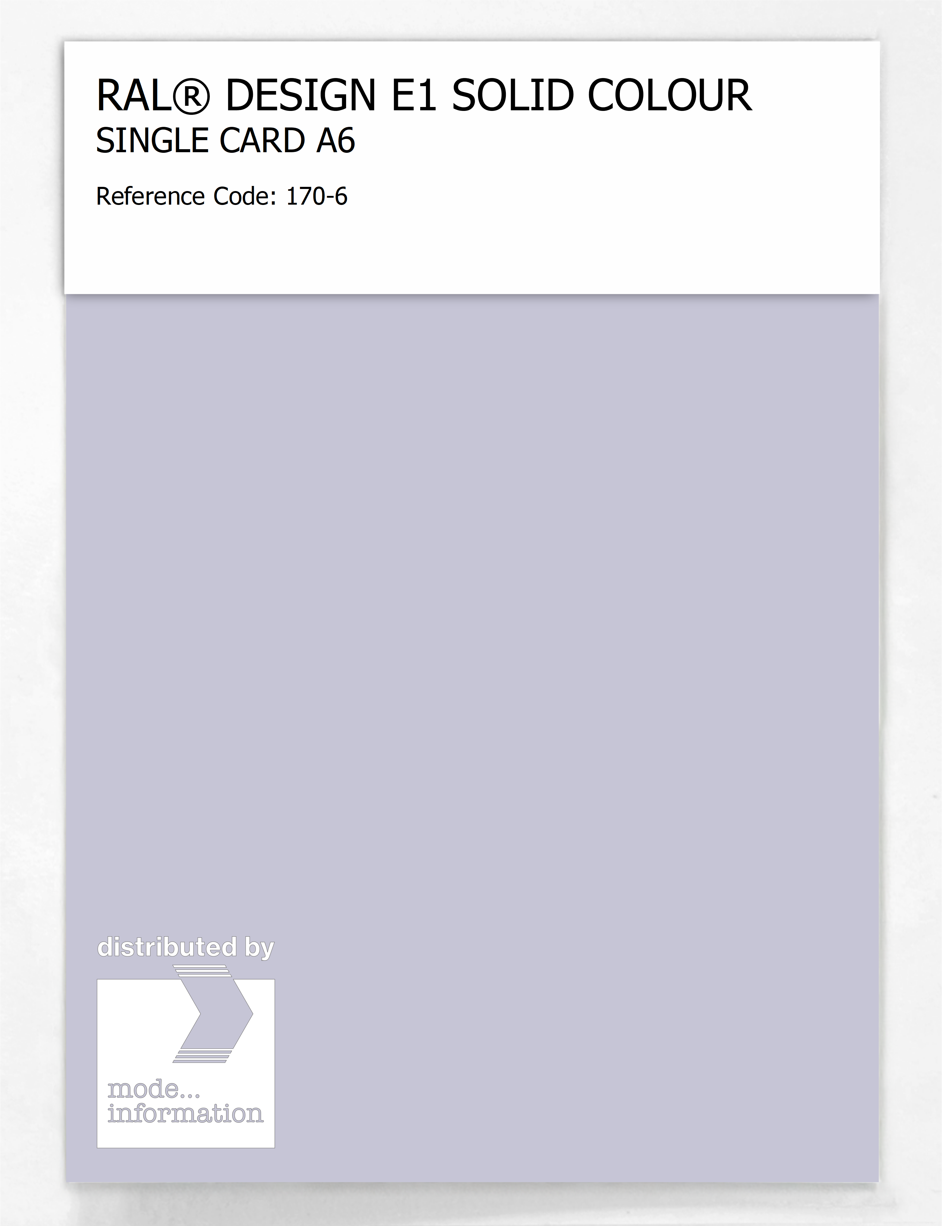 Artikelbild 1 des Artikels “RAL® EFFECT E1 SINGLE CARD 100 SERIES 170-6 “