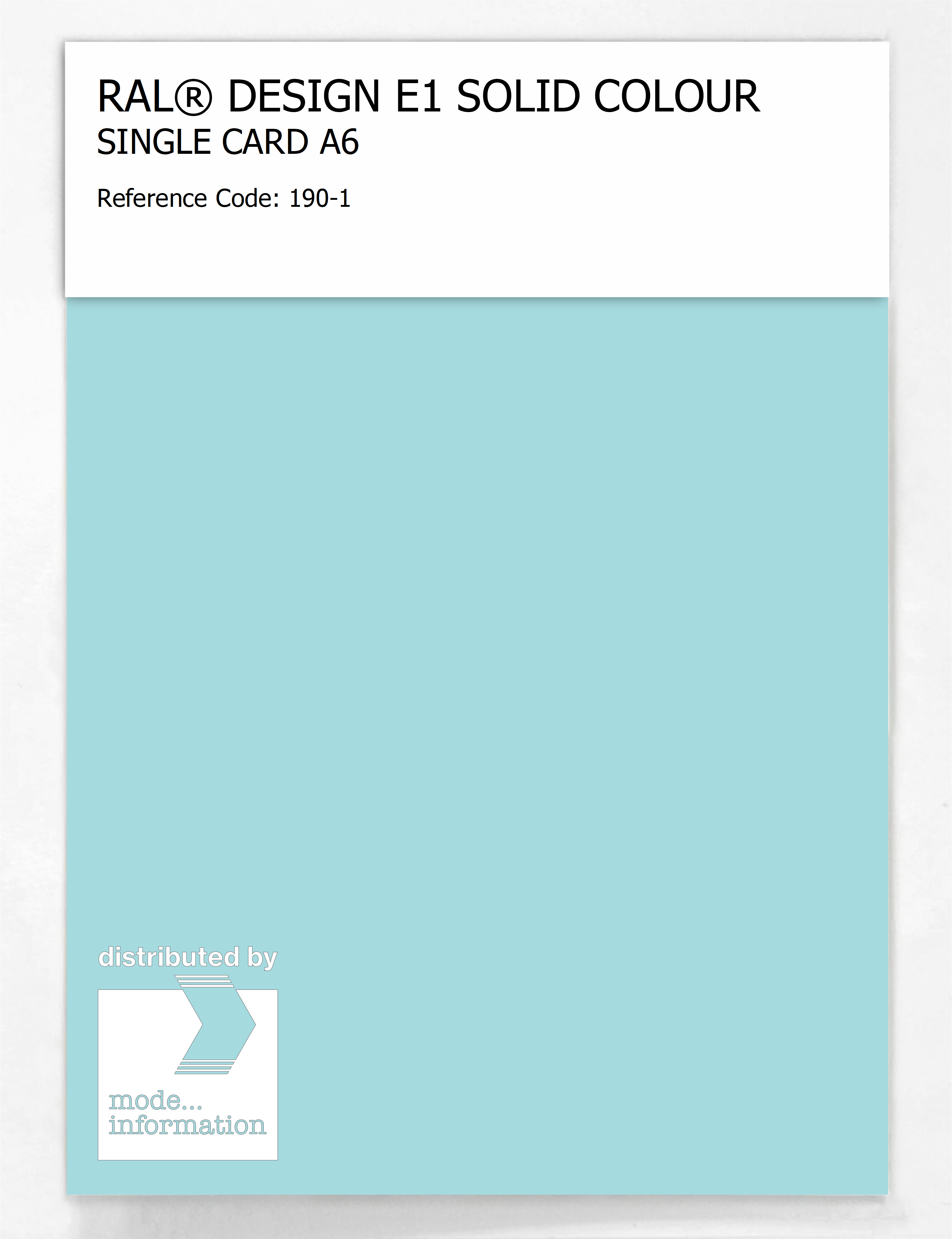 Artikelbild 1 des Artikels “RAL® EFFECT E1 SINGLE CARD 100 SERIES 190-1 “