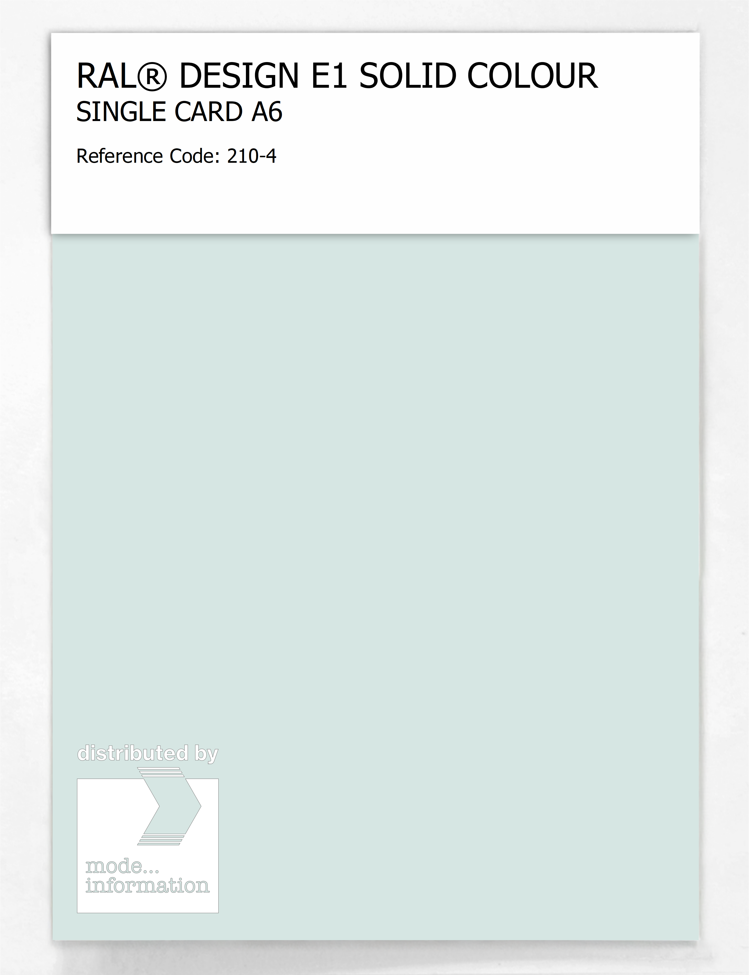 Artikelbild 1 des Artikels “RAL® EFFECT E1 SINGLE CARD 200 SERIES 210-4 “