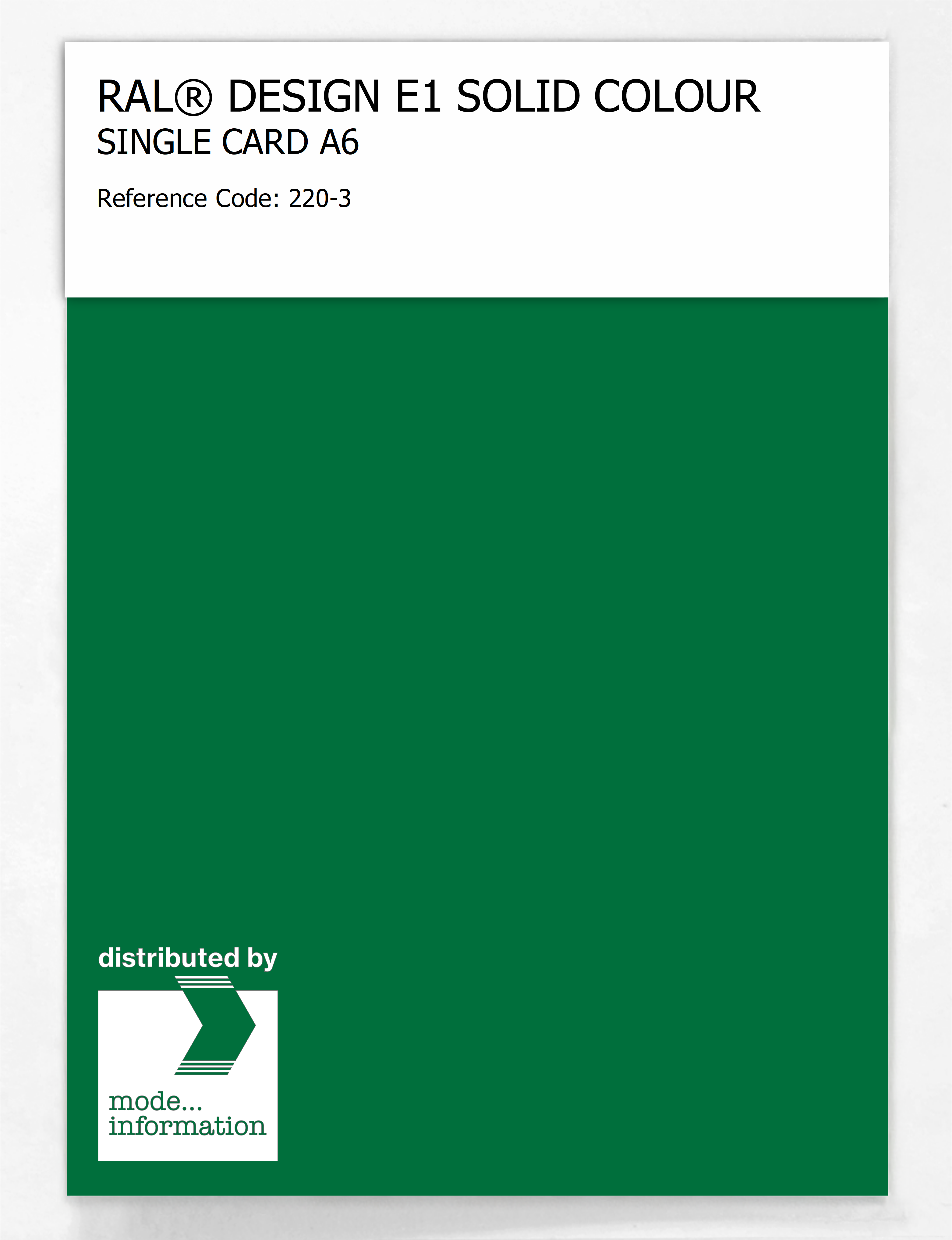 Product image 1 of the product “RAL® EFFECT E1 SINGLE CARD 200 SERIES 220-3 ”