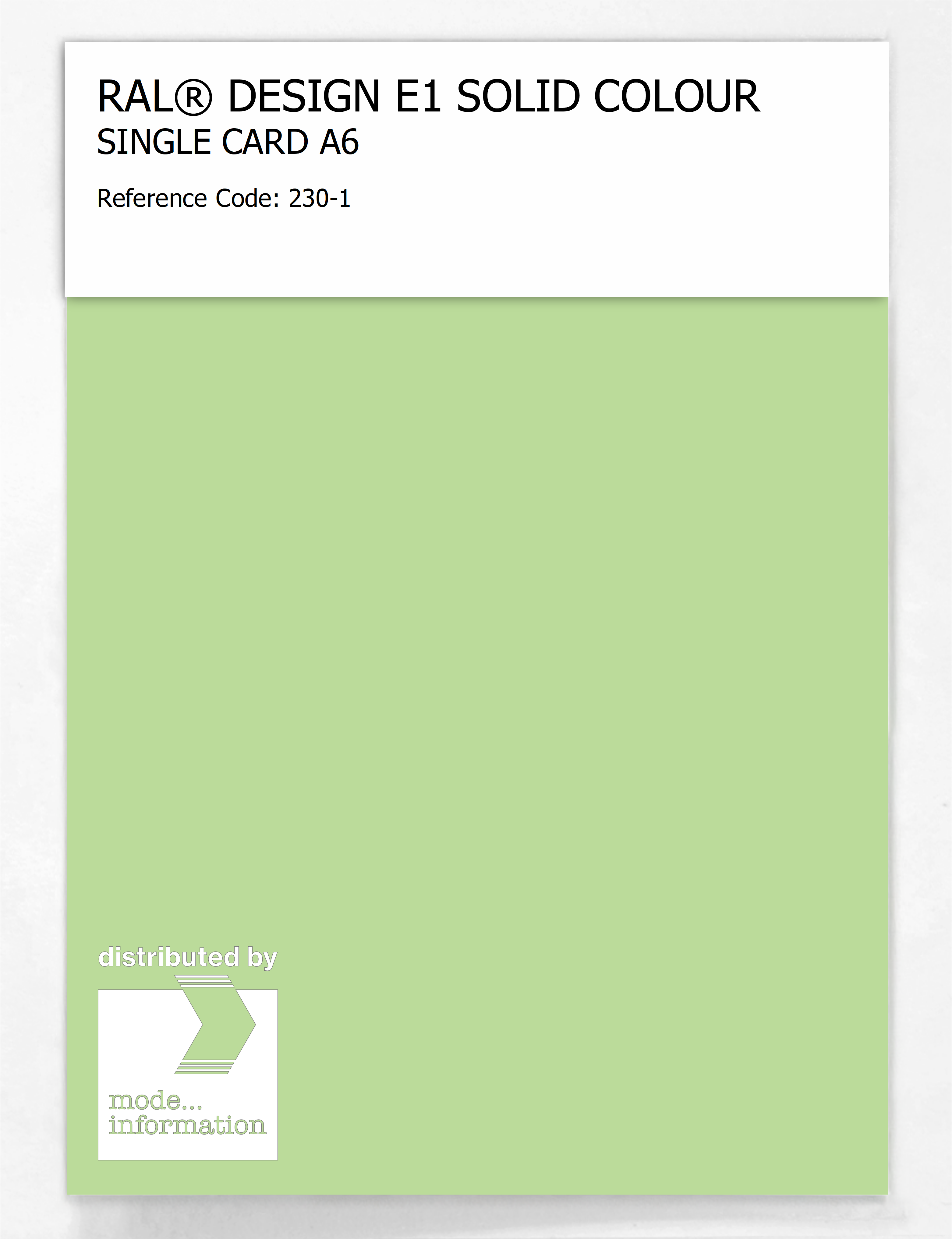 Artikelbild 1 des Artikels “RAL® EFFECT E1 SINGLE CARD 200 SERIES 230-1 “