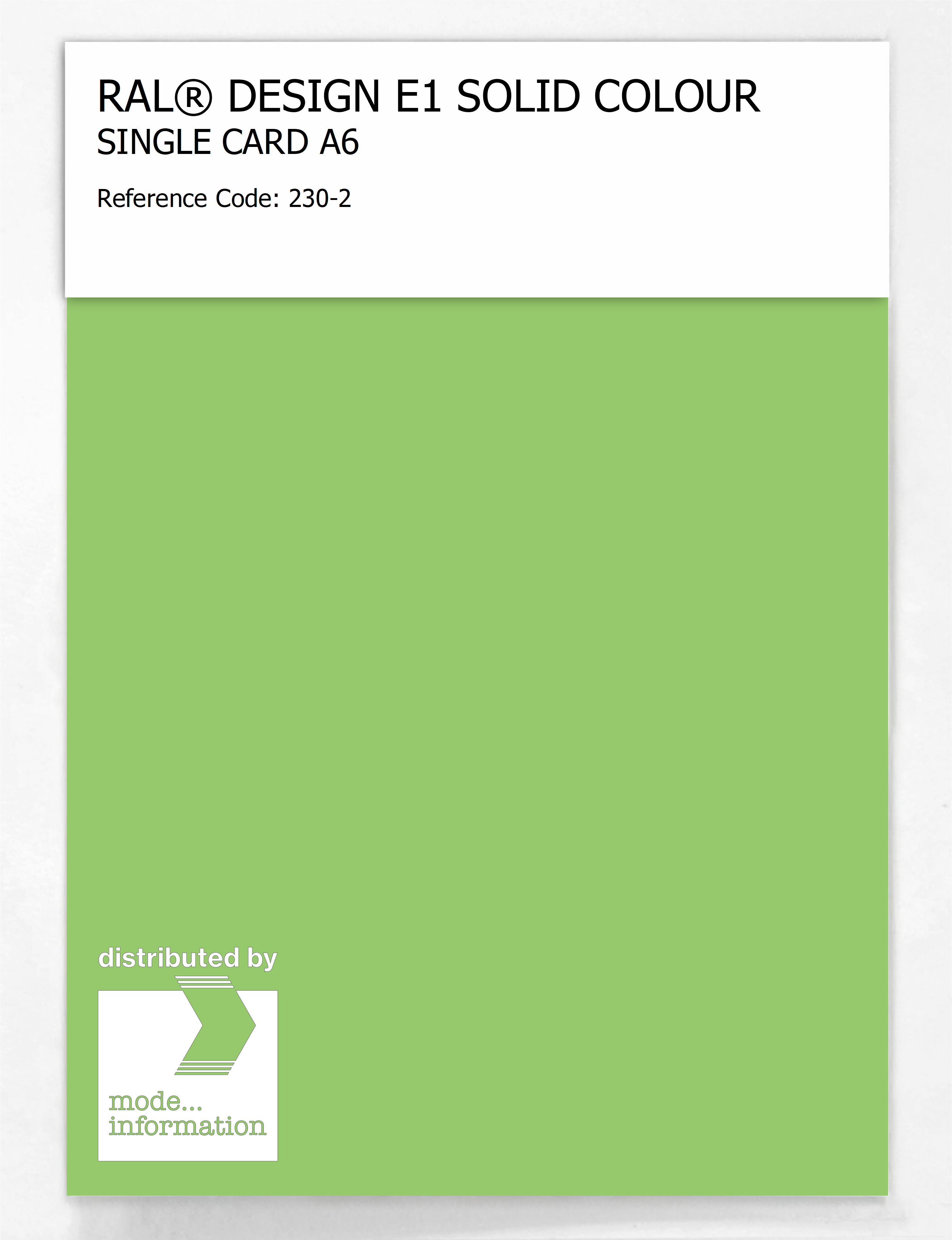 Artikelbild 1 des Artikels “RAL® EFFECT E1 SINGLE CARD 200 SERIES 230-2 “