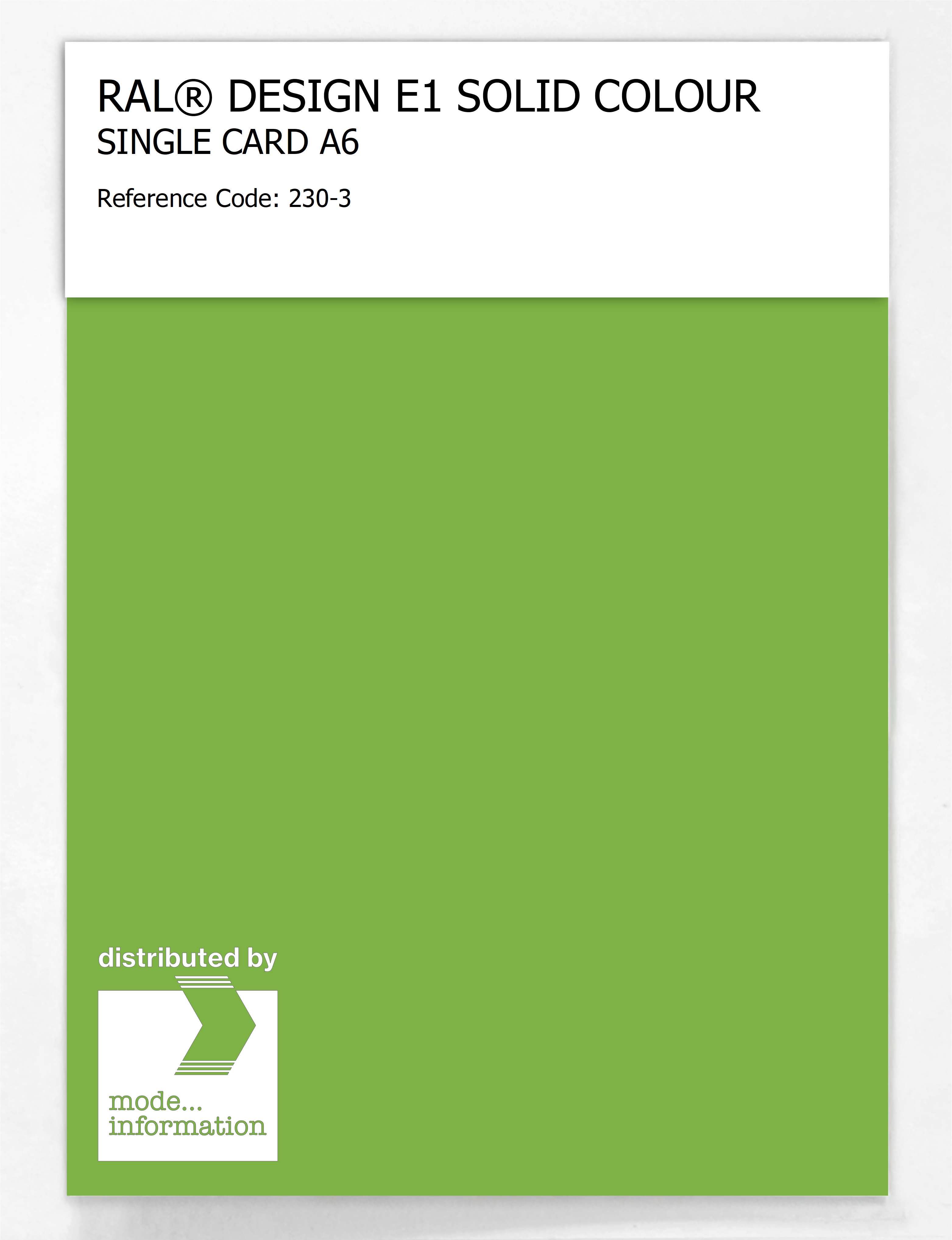 Product image 1 of the product “RAL® EFFECT E1 SINGLE CARD 200 SERIES 230-3 ”