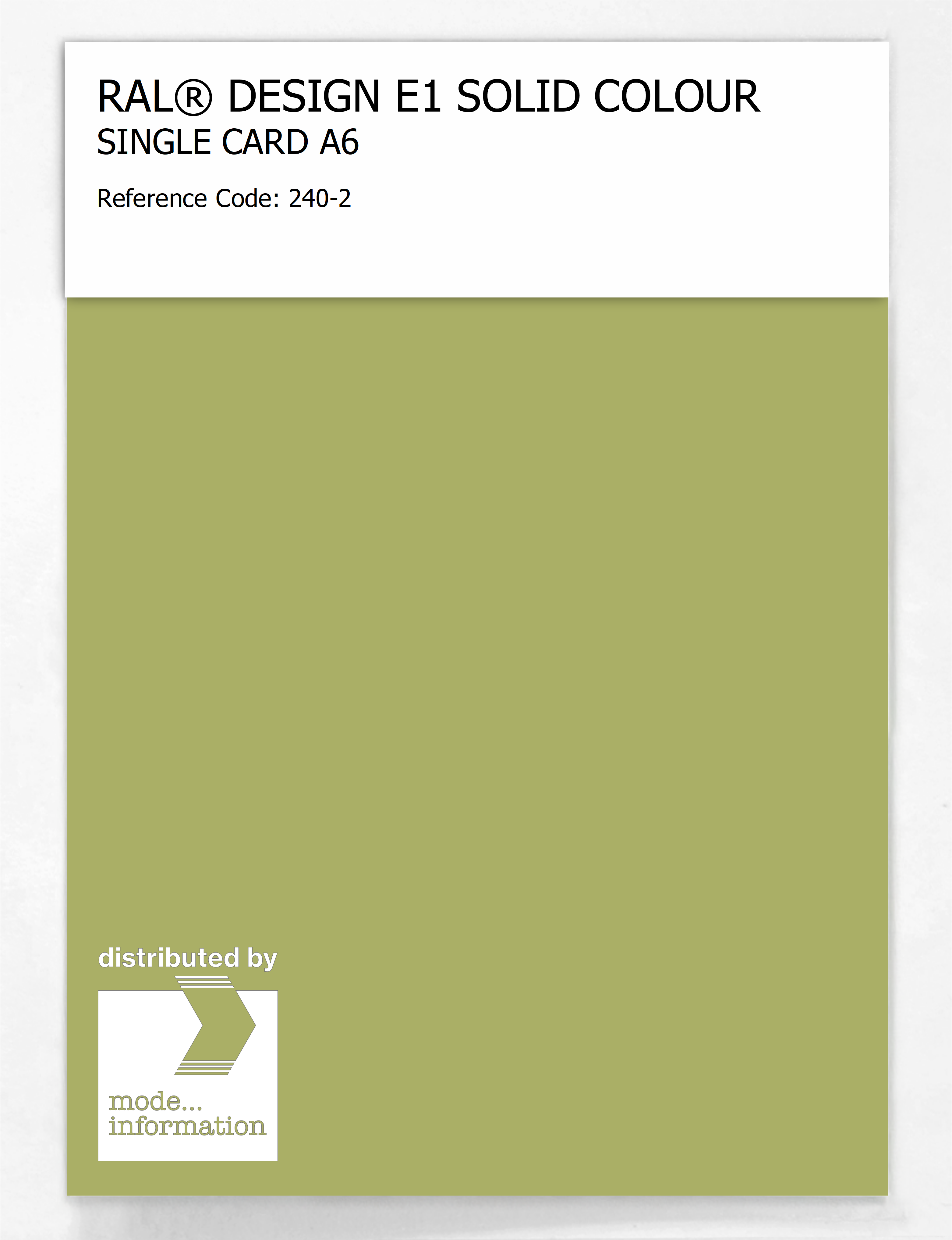 Artikelbild 1 des Artikels “RAL® EFFECT E1 SINGLE CARD 200 SERIES 240-2 “