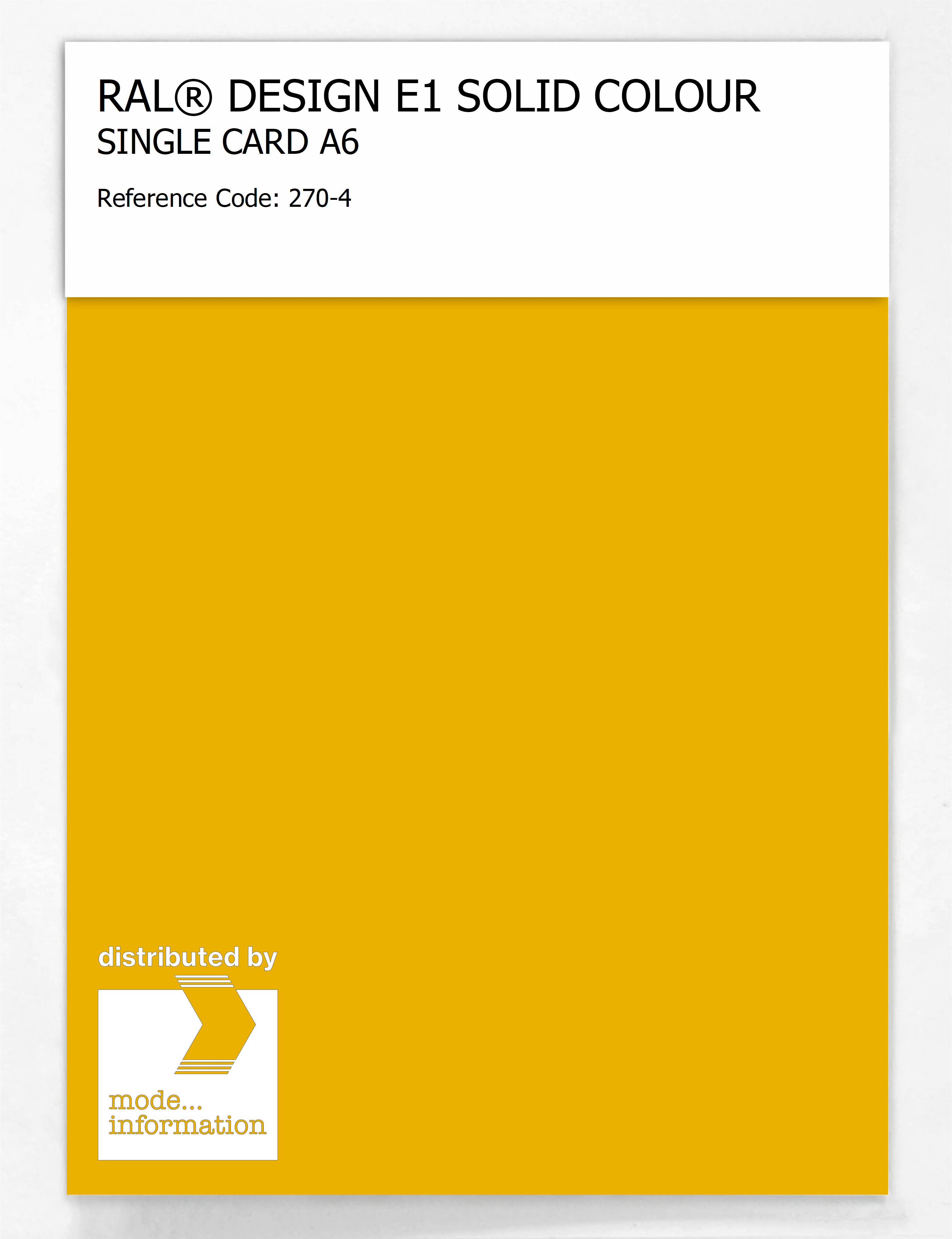 Product image 1 of the product “RAL® EFFECT E1 SINGLE CARD 200 SERIES 270-4 ”