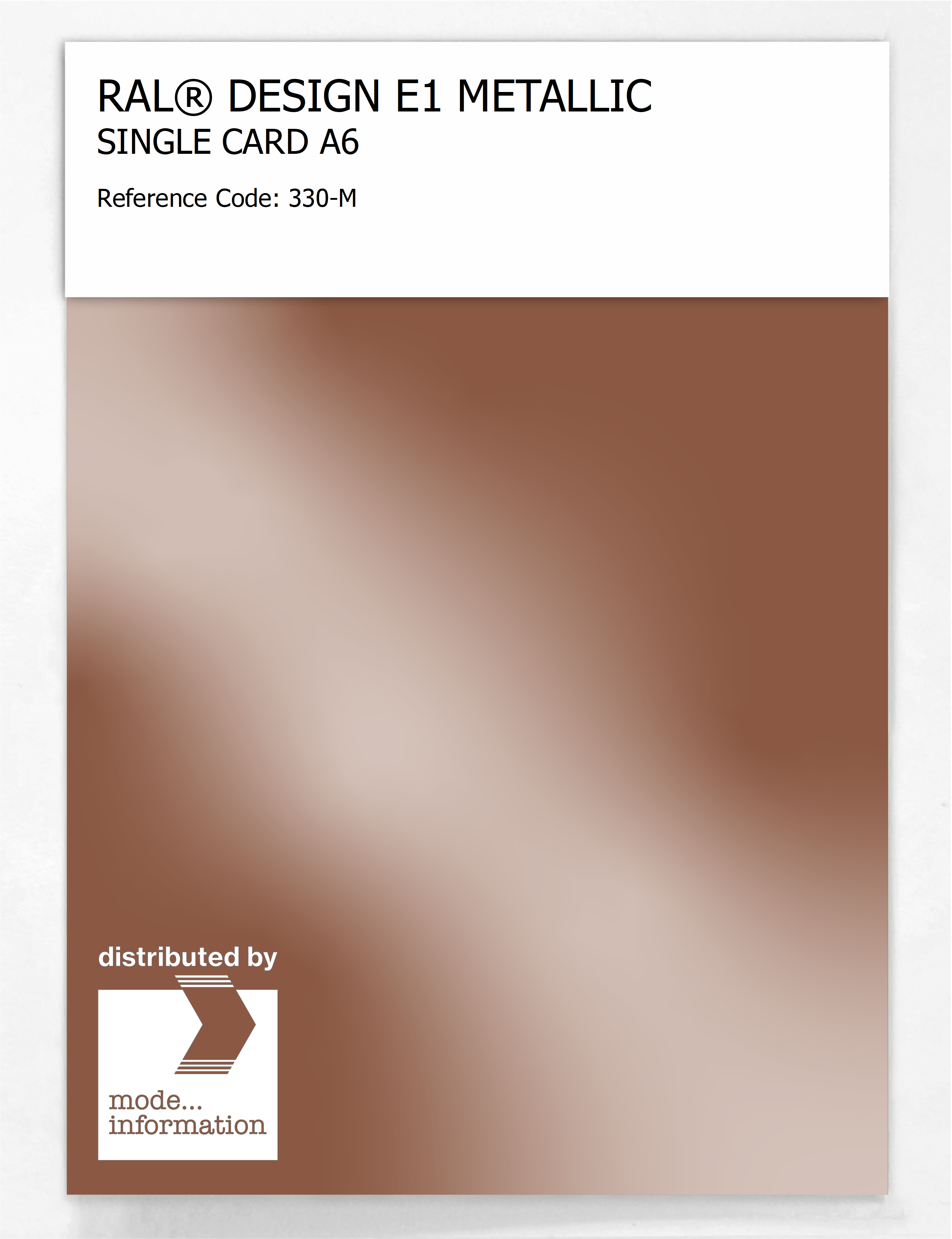 Artikelbild 1 des Artikels “RAL® EFFECT E1 SINGLE CARD 300 SERIES 330-M METALLIC “