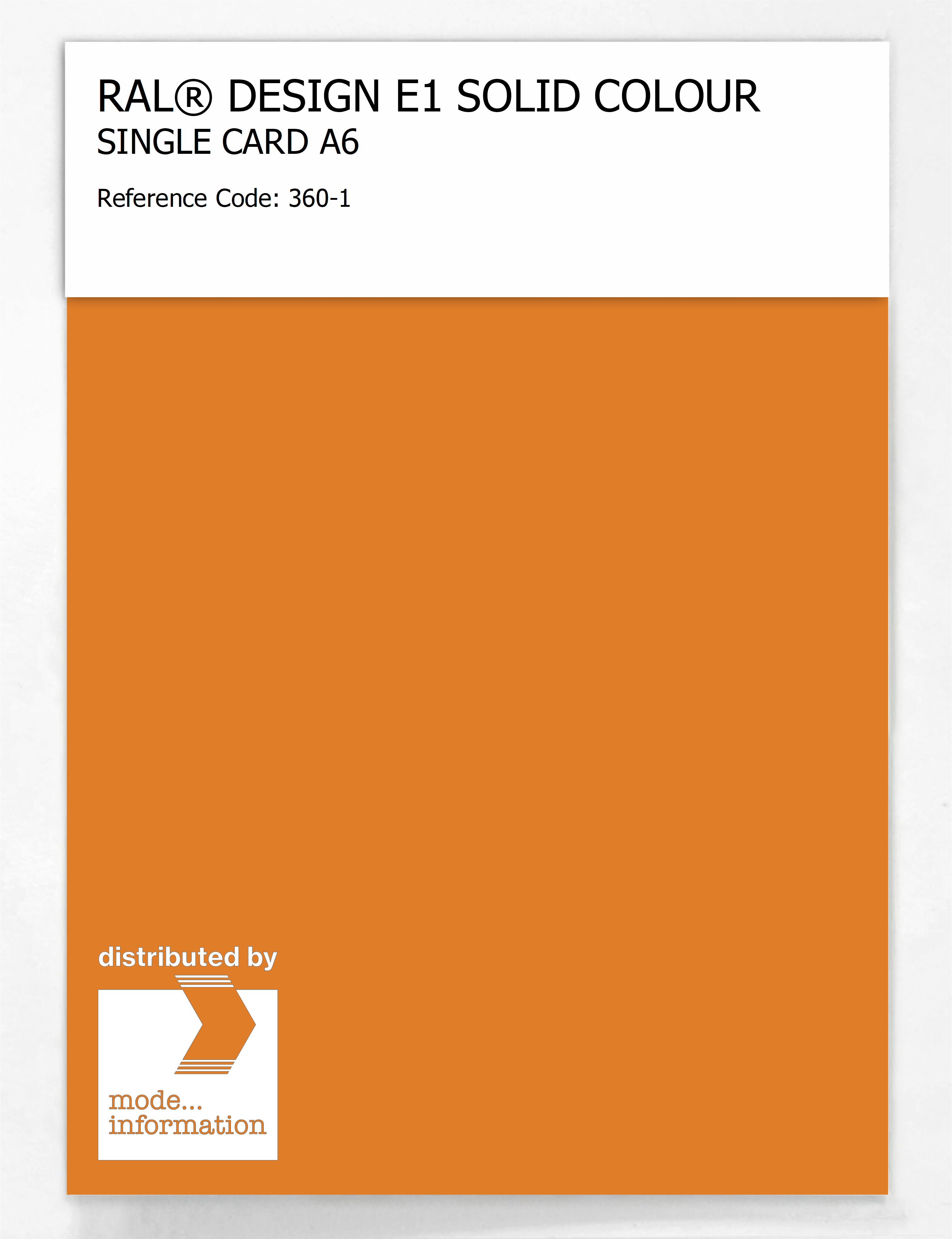 Artikelbild 1 des Artikels “RAL® EFFECT E1 SINGLE CARD 300 SERIES 360-1 “