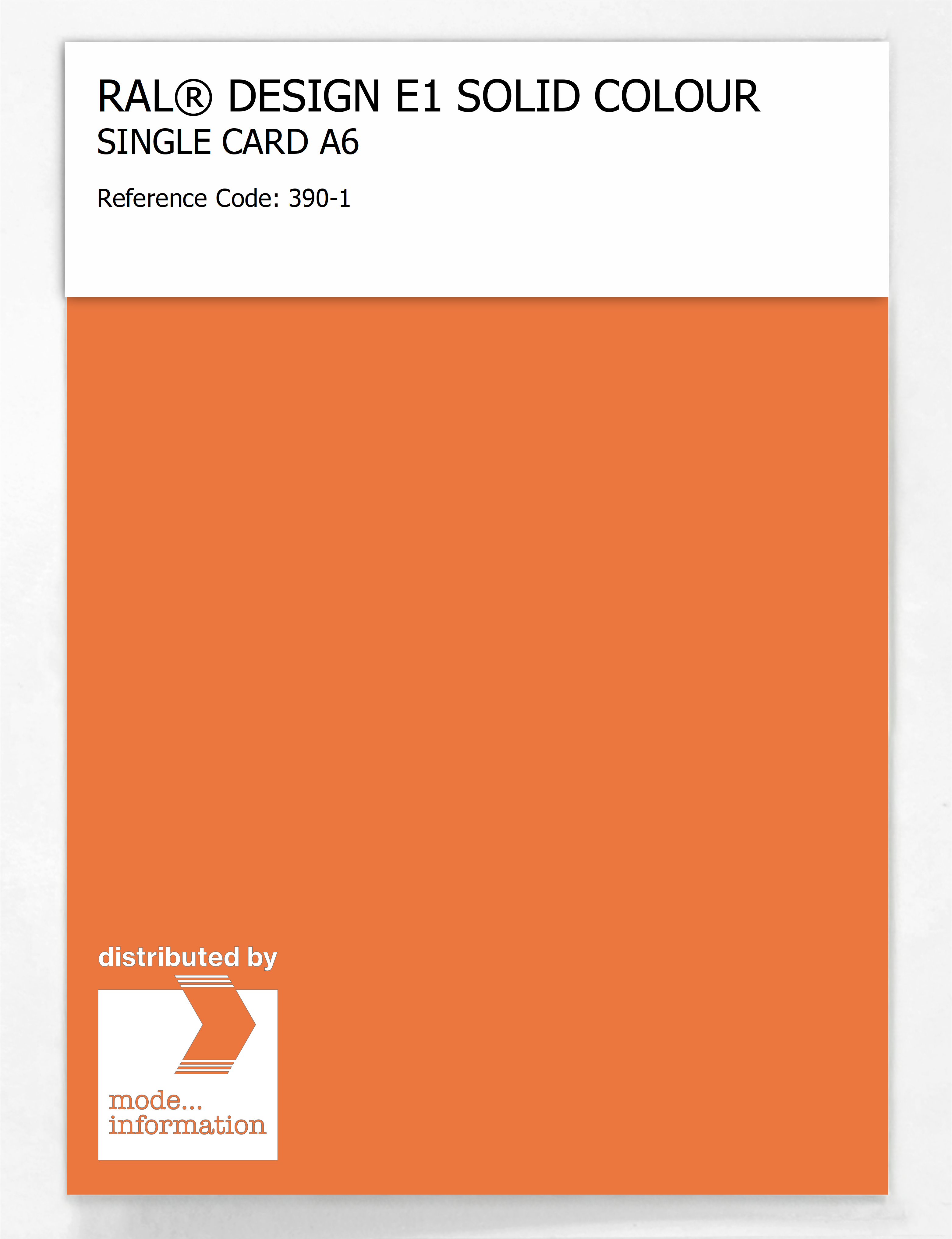 Product image 1 of the product “RAL® EFFECT E1 SINGLE CARD 300 SERIES 390-1 ”