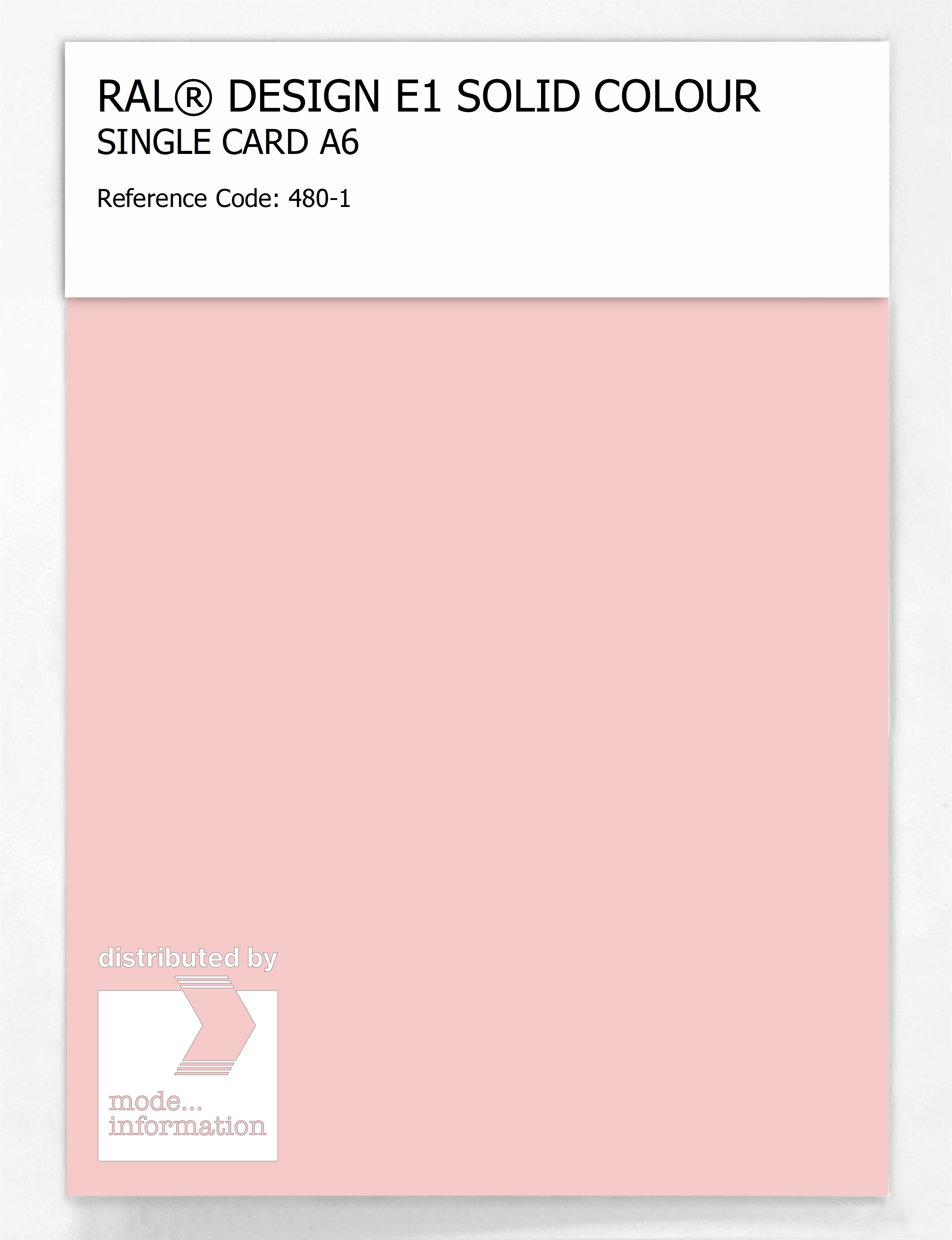 Product image 1 of the product “RAL® EFFECT E1 SINGLE CARD 400 SERIES 480-1 ”