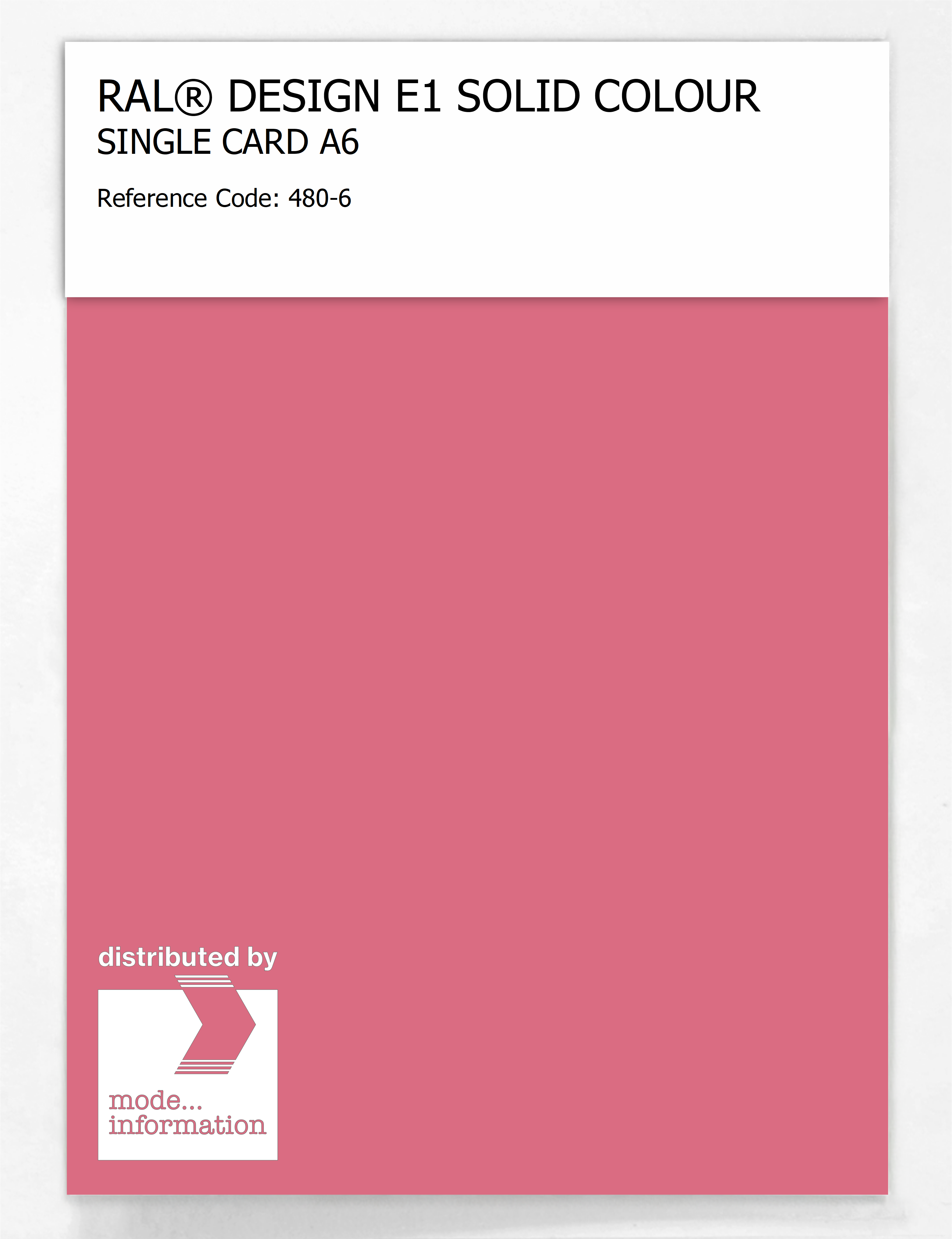 Artikelbild 1 des Artikels “RAL® EFFECT E1 SINGLE CARD 400 SERIES 480-6 “