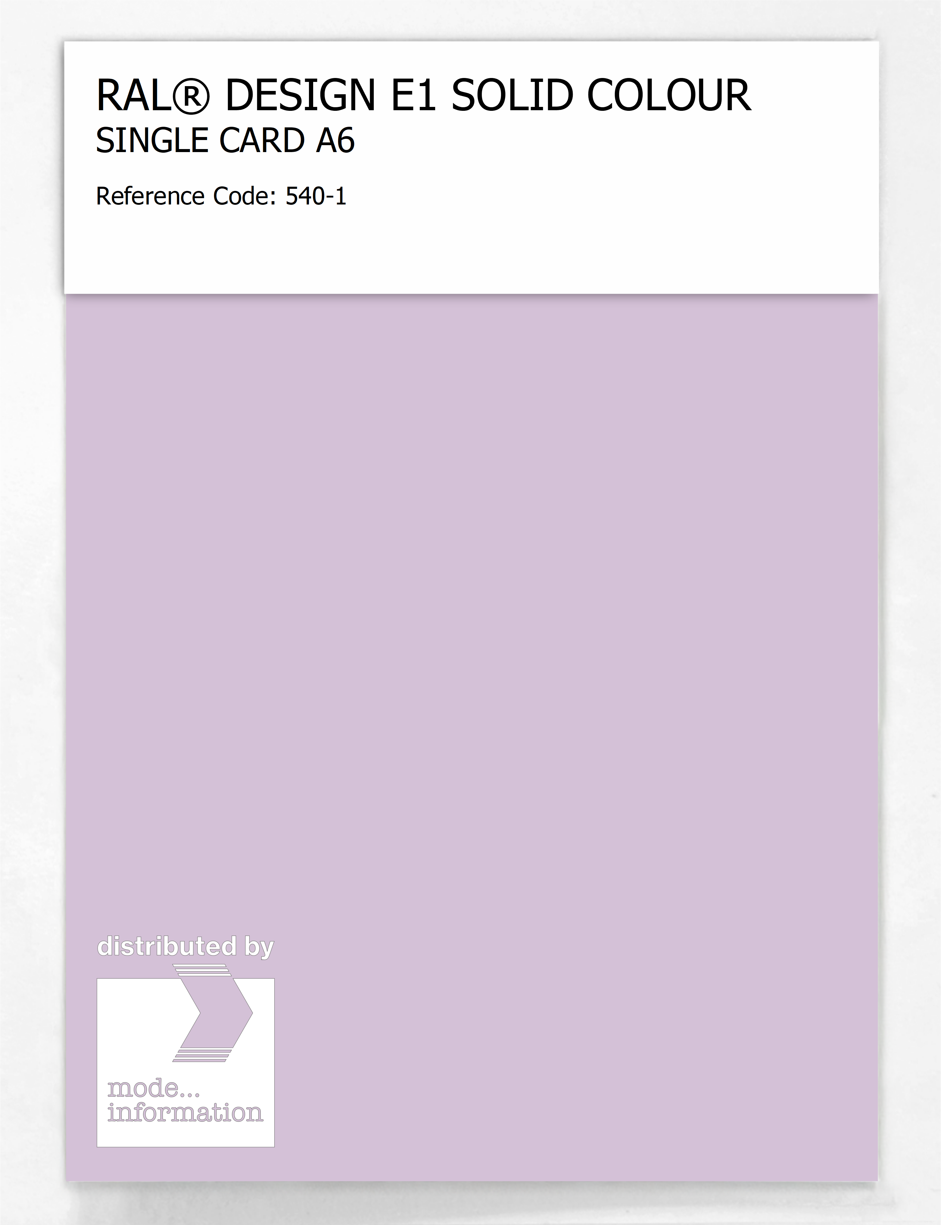 Artikelbild 1 des Artikels “RAL® EFFECT E1 SINGLE CARD 500 SERIES 540-1 “