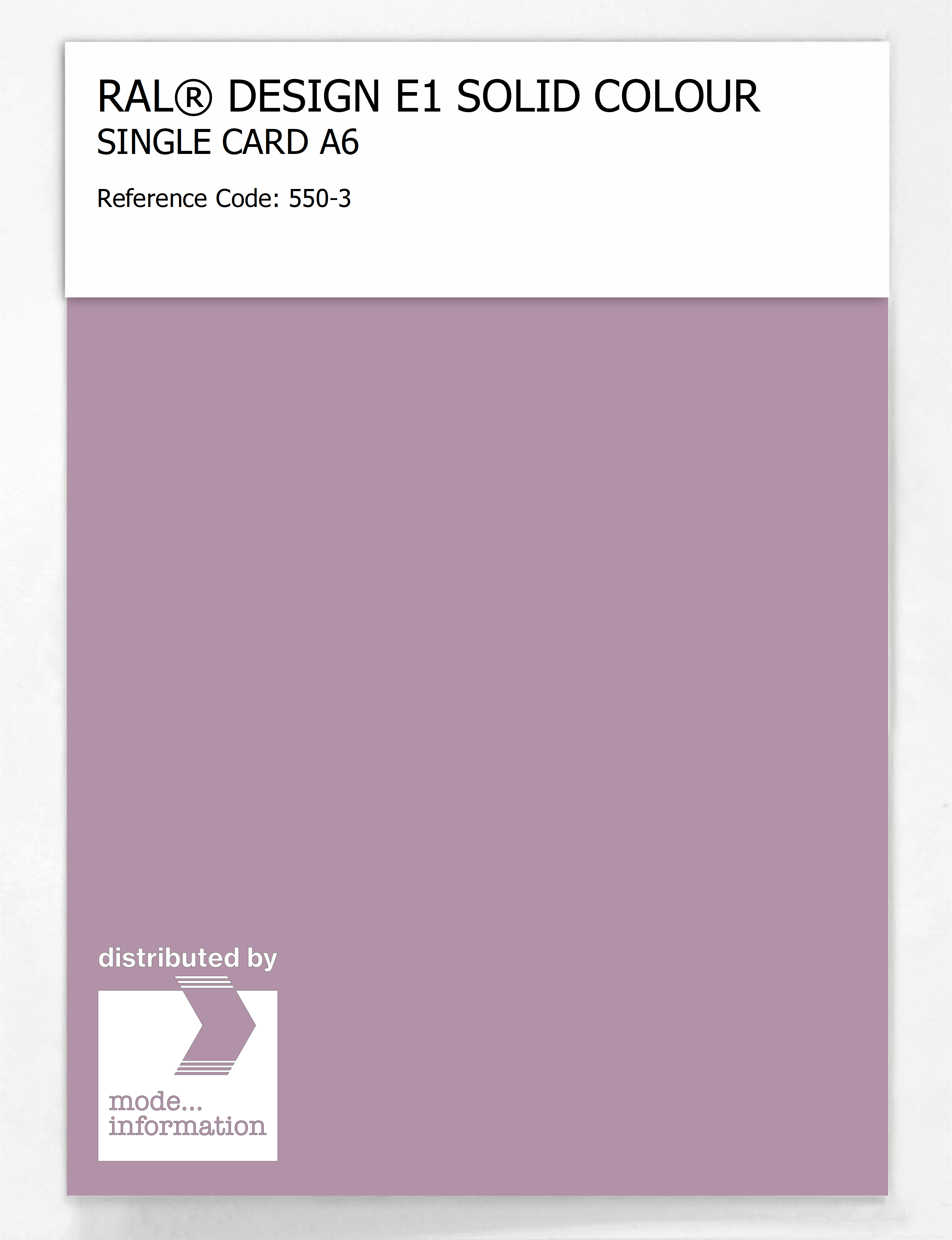 Artikelbild 1 des Artikels “RAL® EFFECT E1 SINGLE CARD 500 SERIES 550-3 “