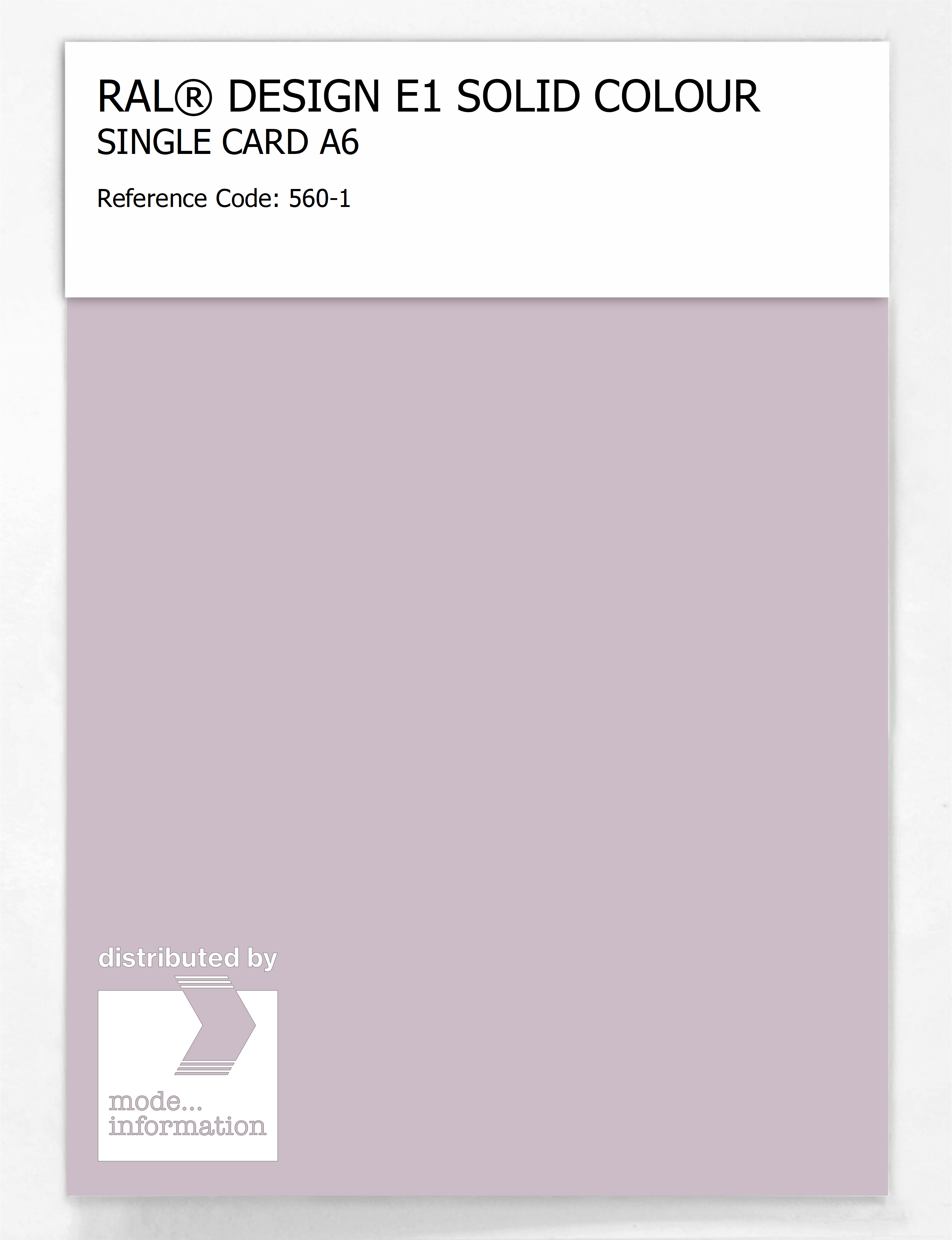 Artikelbild 1 des Artikels “RAL® EFFECT E1 SINGLE CARD 500 SERIES 560-1 “