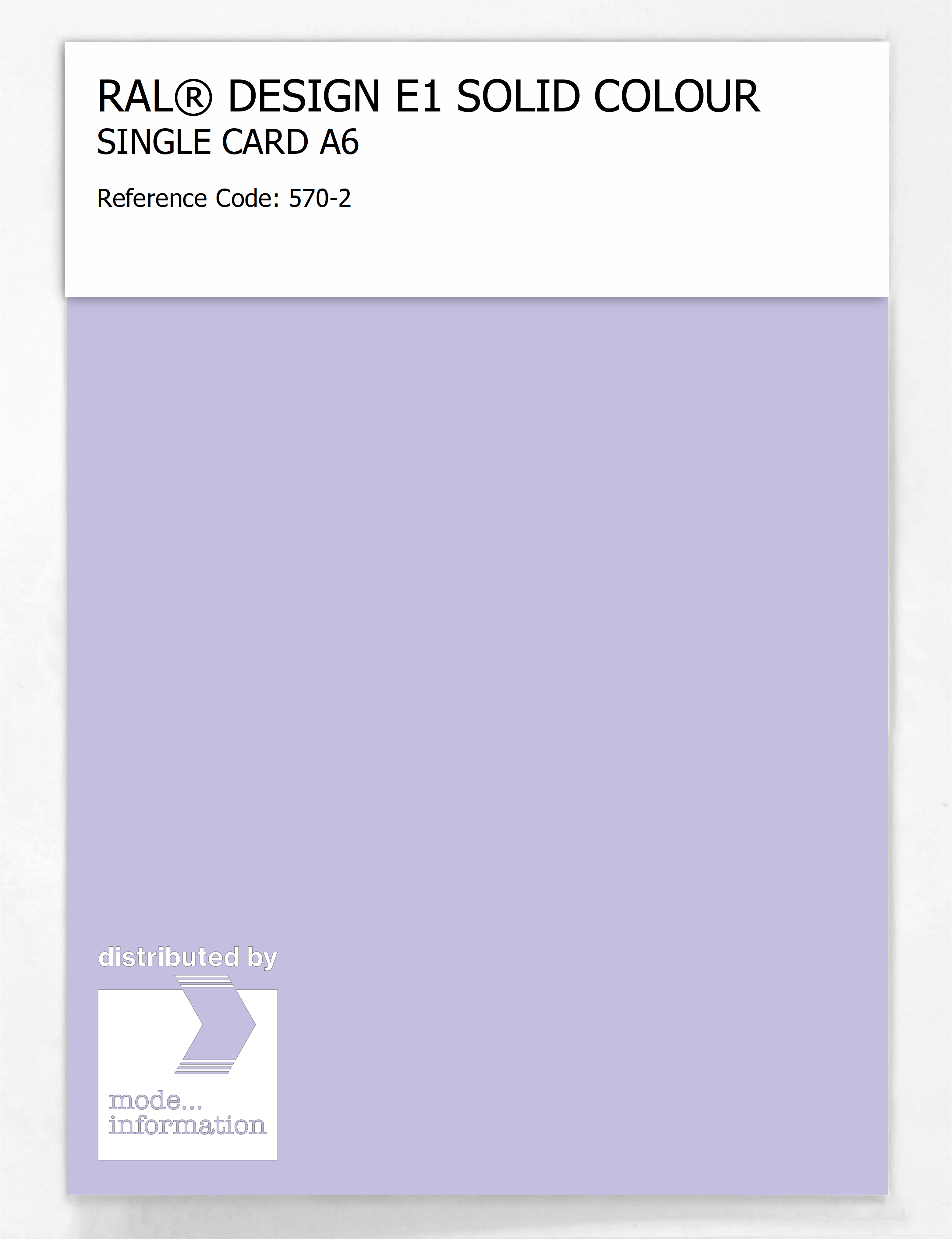 Product image 1 of the product “RAL® EFFECT E1 SINGLE CARD 500 SERIES 570-2 ”