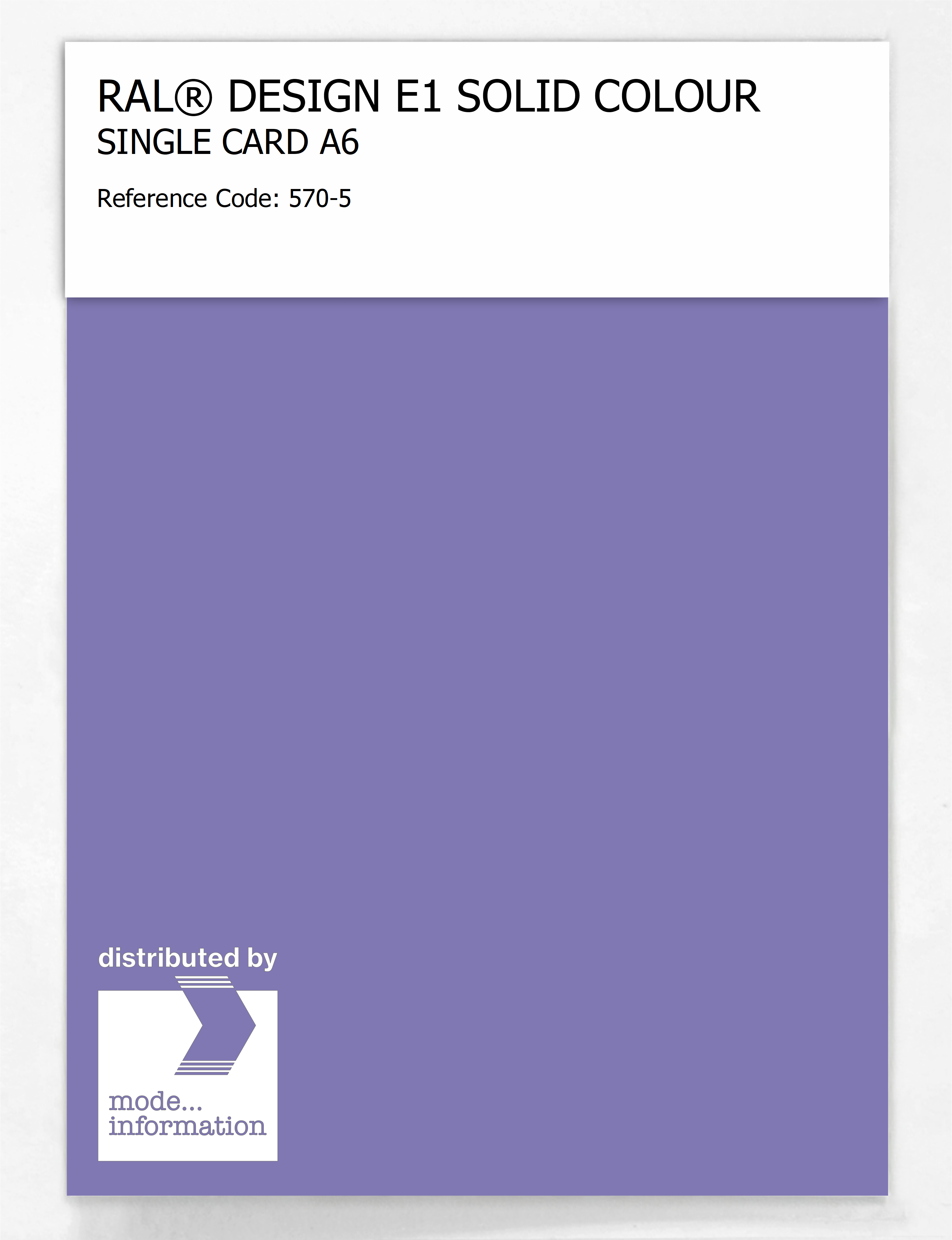 Product image 1 of the product “RAL® EFFECT E1 SINGLE CARD 500 SERIES 570-5 ”