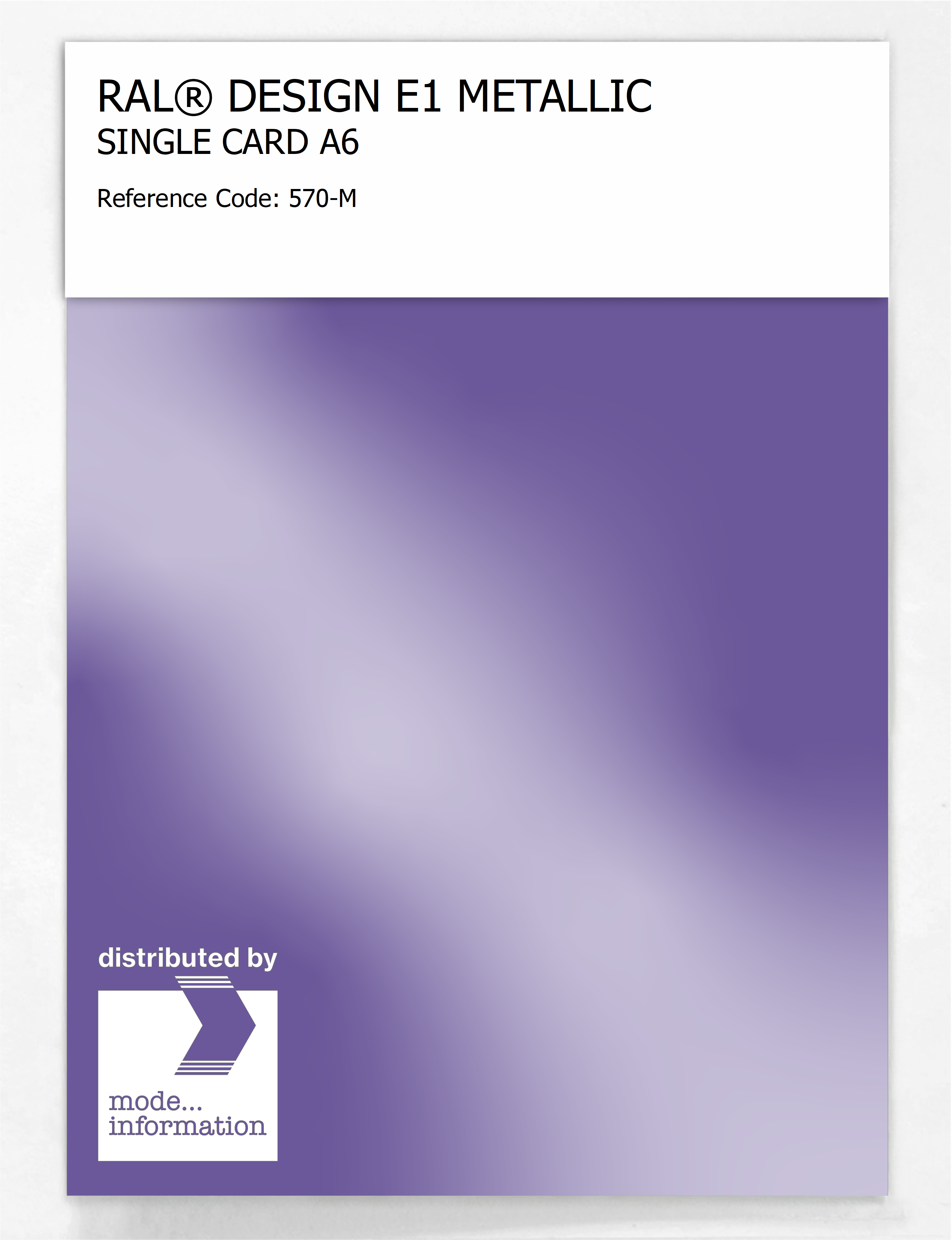 Artikelbild 1 des Artikels “RAL® EFFECT E1 SINGLE CARD 500 SERIES 570-M METALLIC “