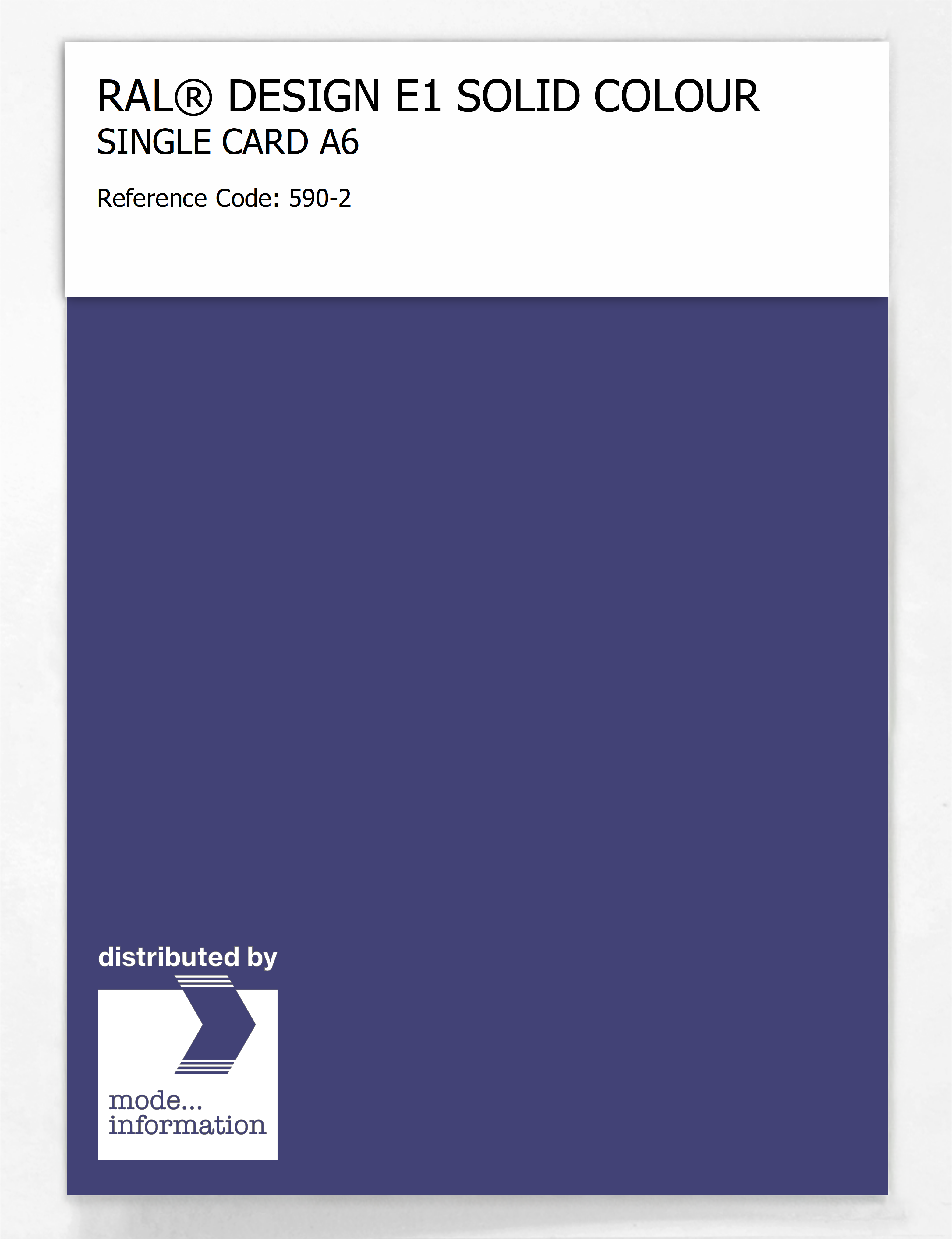 Product image 1 of the product “RAL® EFFECT E1 SINGLE CARD 500 SERIES 590-2 ”