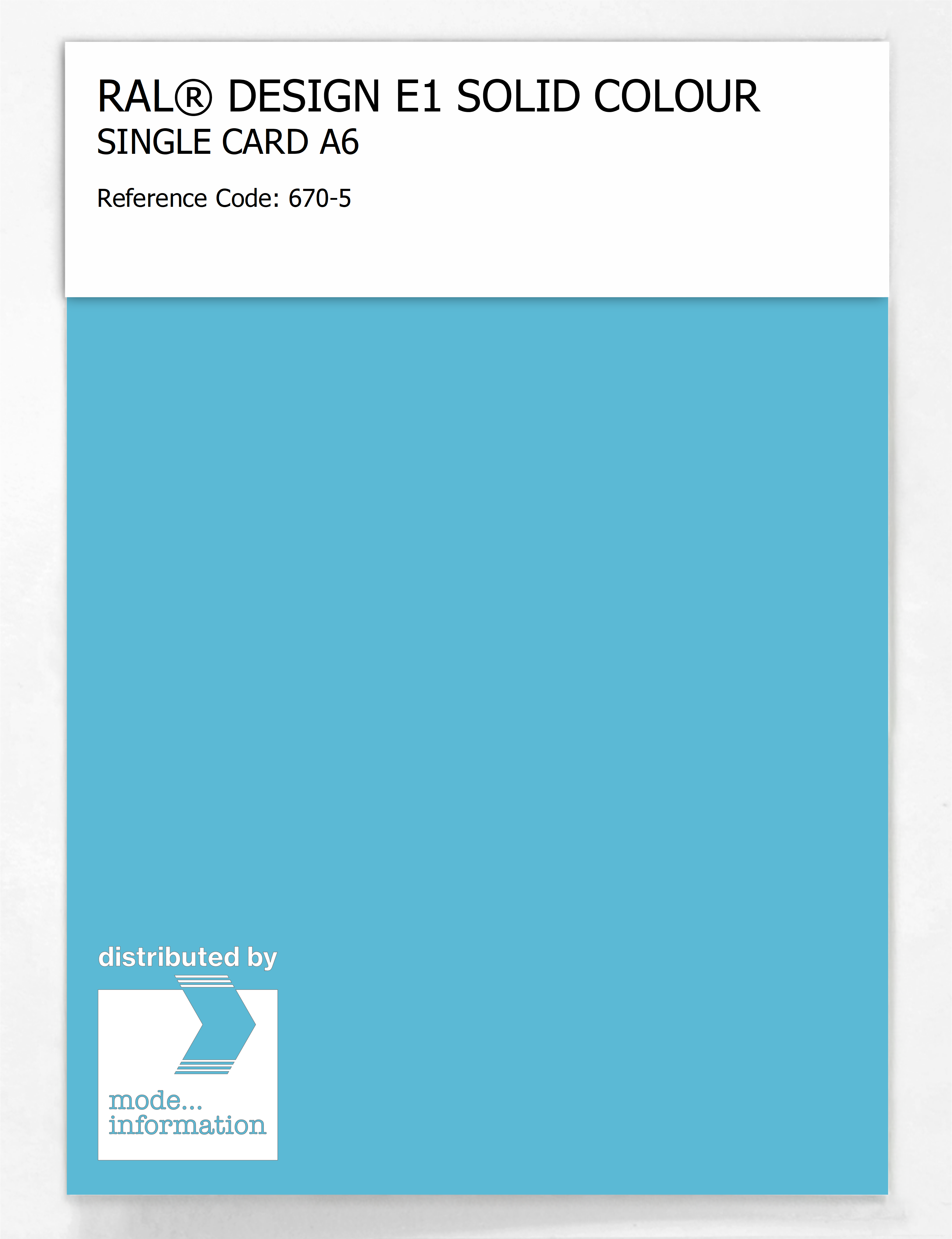 Artikelbild 1 des Artikels “RAL® EFFECT E1 SINGLE CARD 600 SERIES 670-5 “