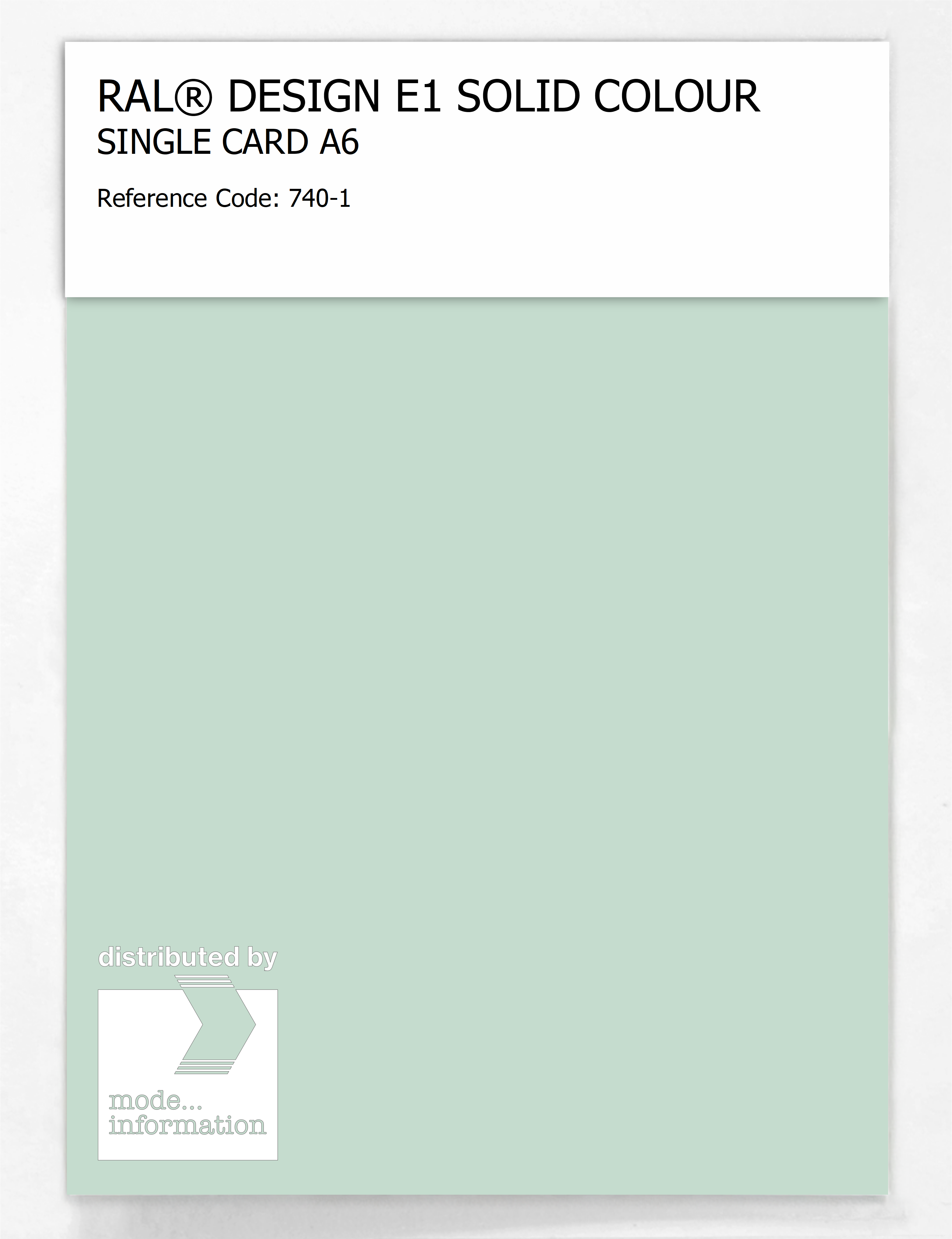 Product image 1 of the product “RAL® EFFECT E1 SINGLE CARD 700 SERIES 740-1 ”