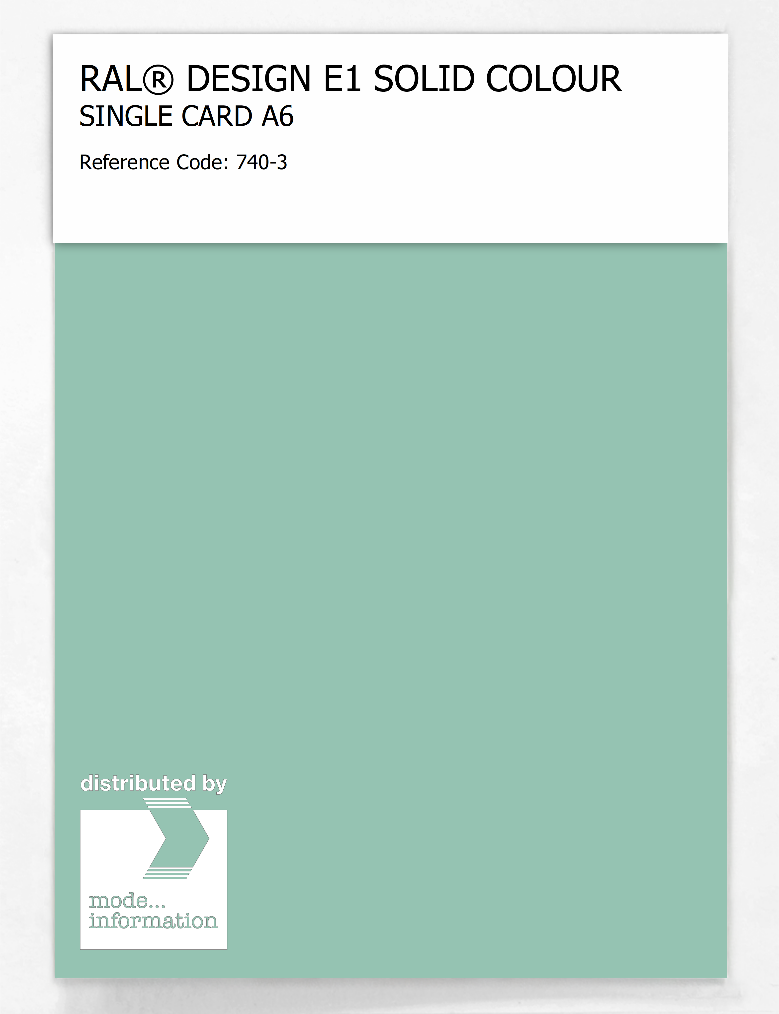Artikelbild 1 des Artikels “RAL® EFFECT E1 SINGLE CARD 700 SERIES 740-3 “