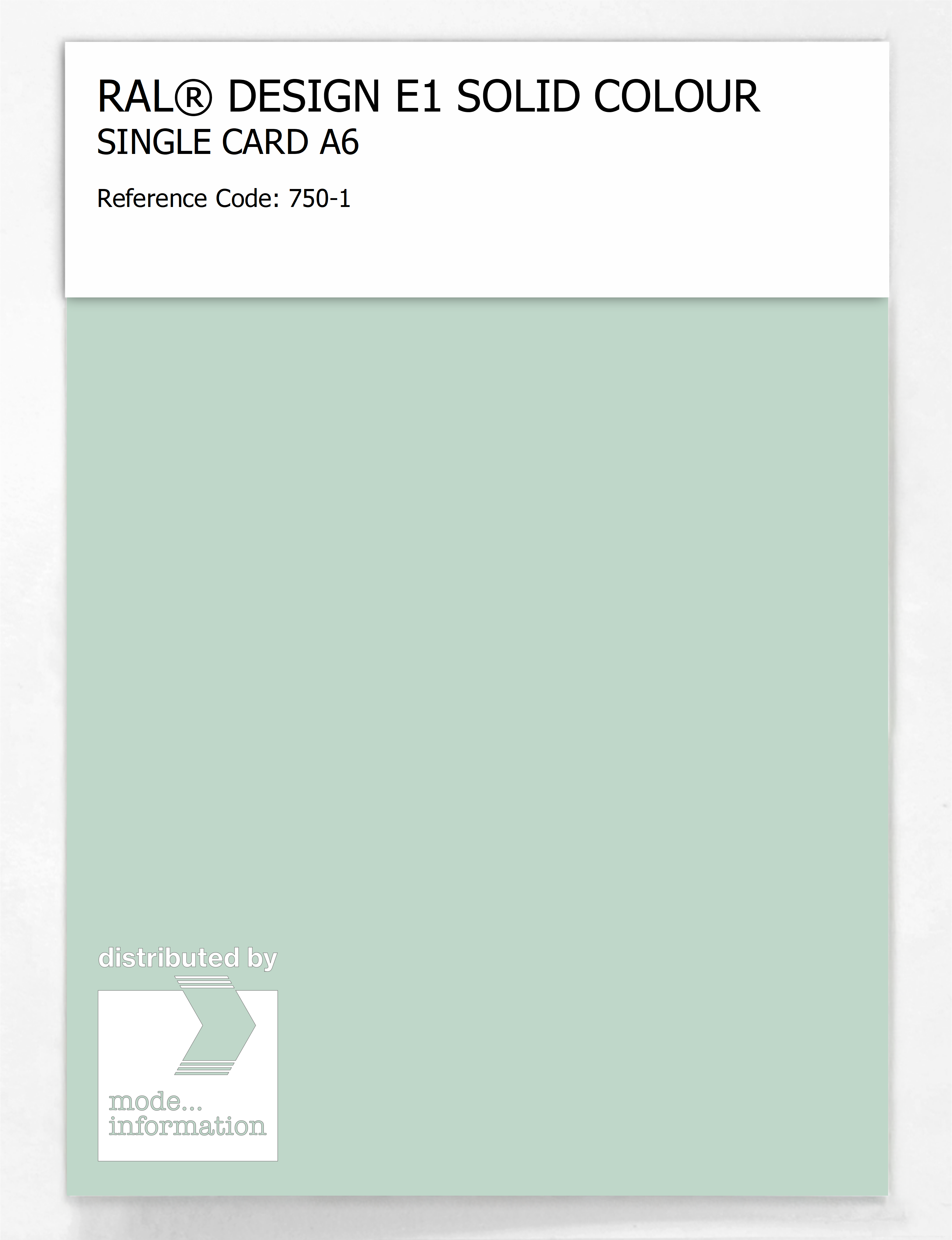 Product image 1 of the product “RAL® EFFECT E1 SINGLE CARD 700 SERIES 750-1 ”