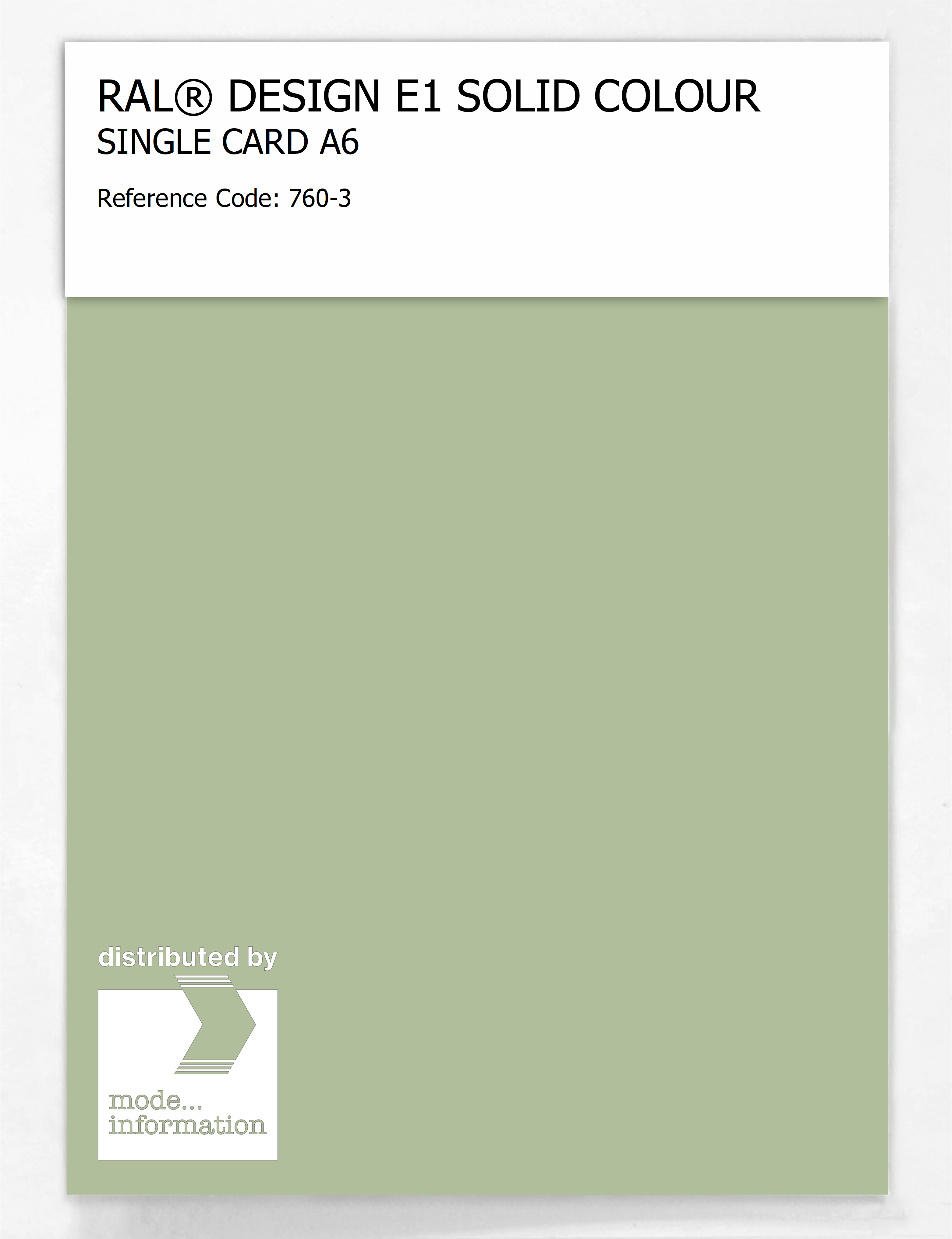 Artikelbild 1 des Artikels “RAL® EFFECT E1 SINGLE CARD 700 SERIES 760-3 “