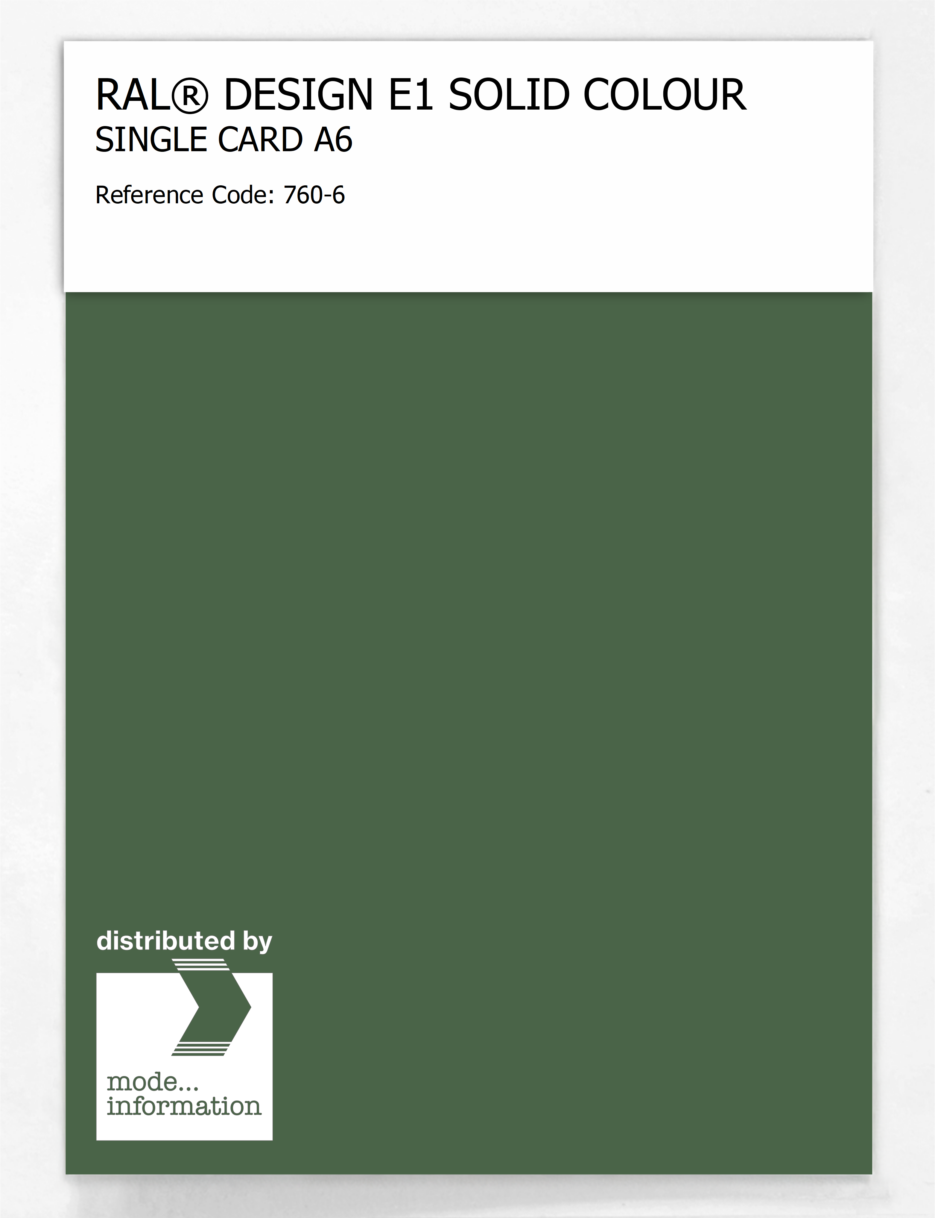Artikelbild 1 des Artikels “RAL® EFFECT E1 SINGLE CARD 700 SERIES 760-6 “