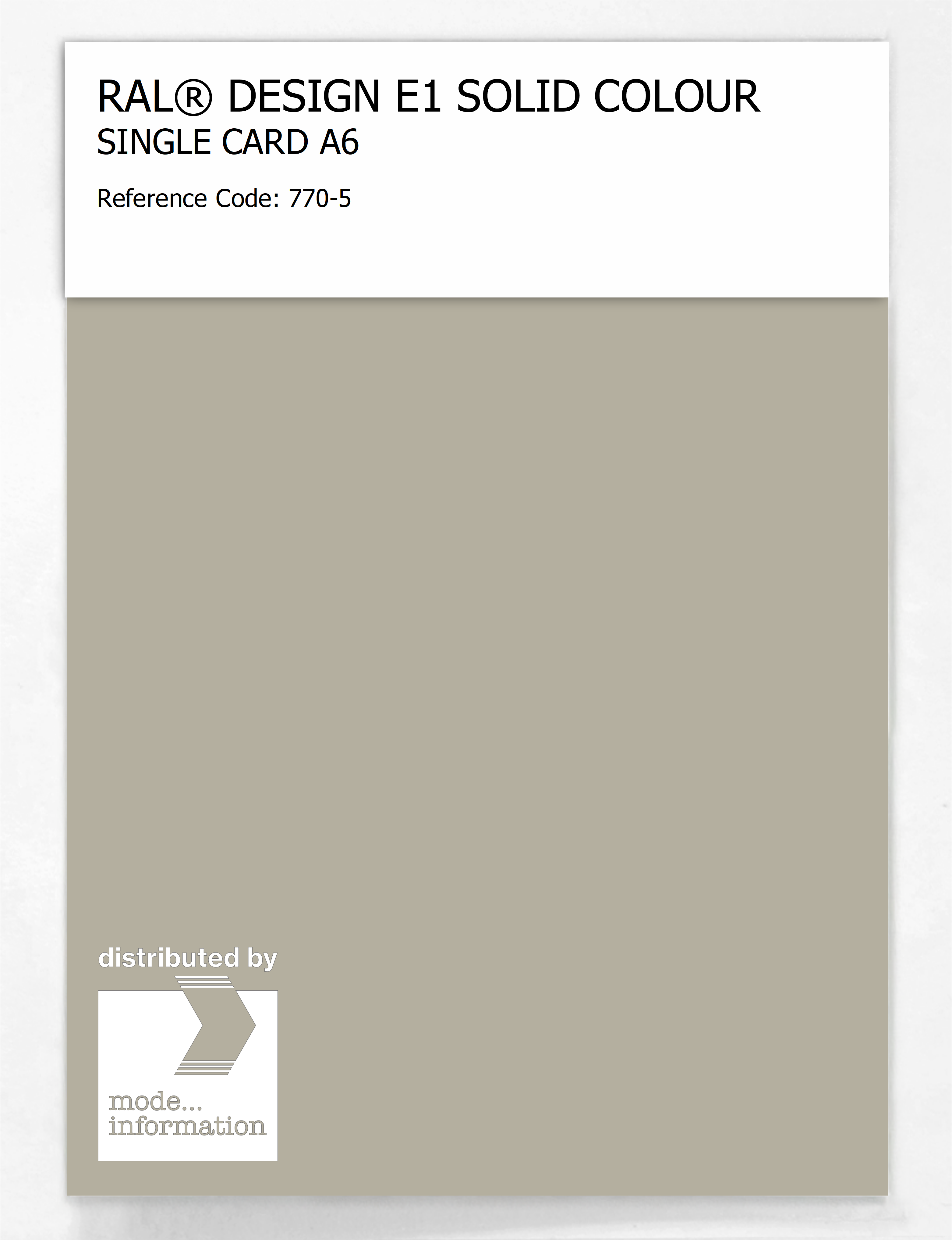 Product image 1 of the product “RAL® EFFECT E1 SINGLE CARD 700 SERIES 770-5 ”