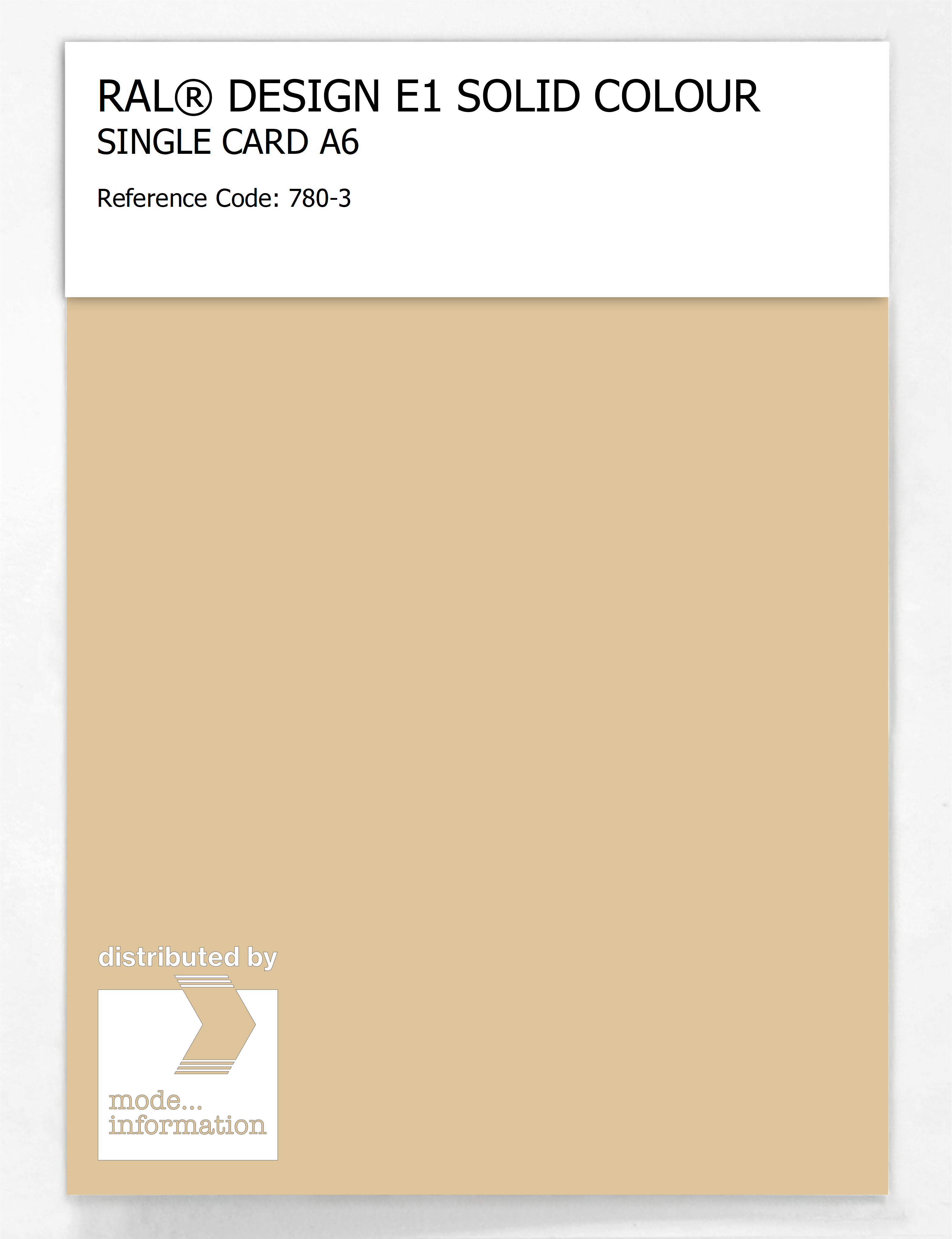 Product image 1 of the product “RAL® EFFECT E1 SINGLE CARD 700 SERIES 780-3 ”