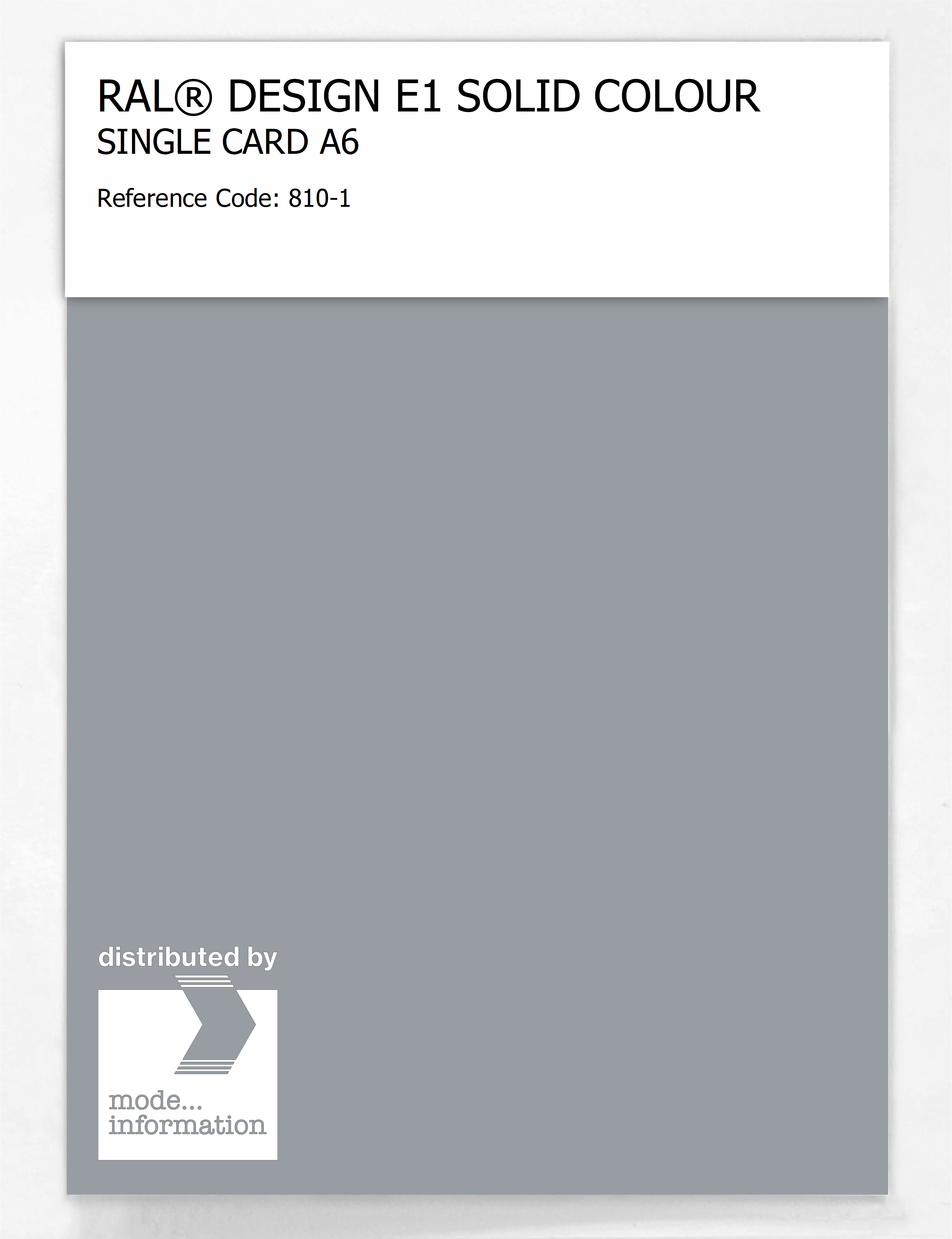 Product image 1 of the product “RAL® EFFECT E1 SINGLE CARD 800 SERIES 810-1 ”