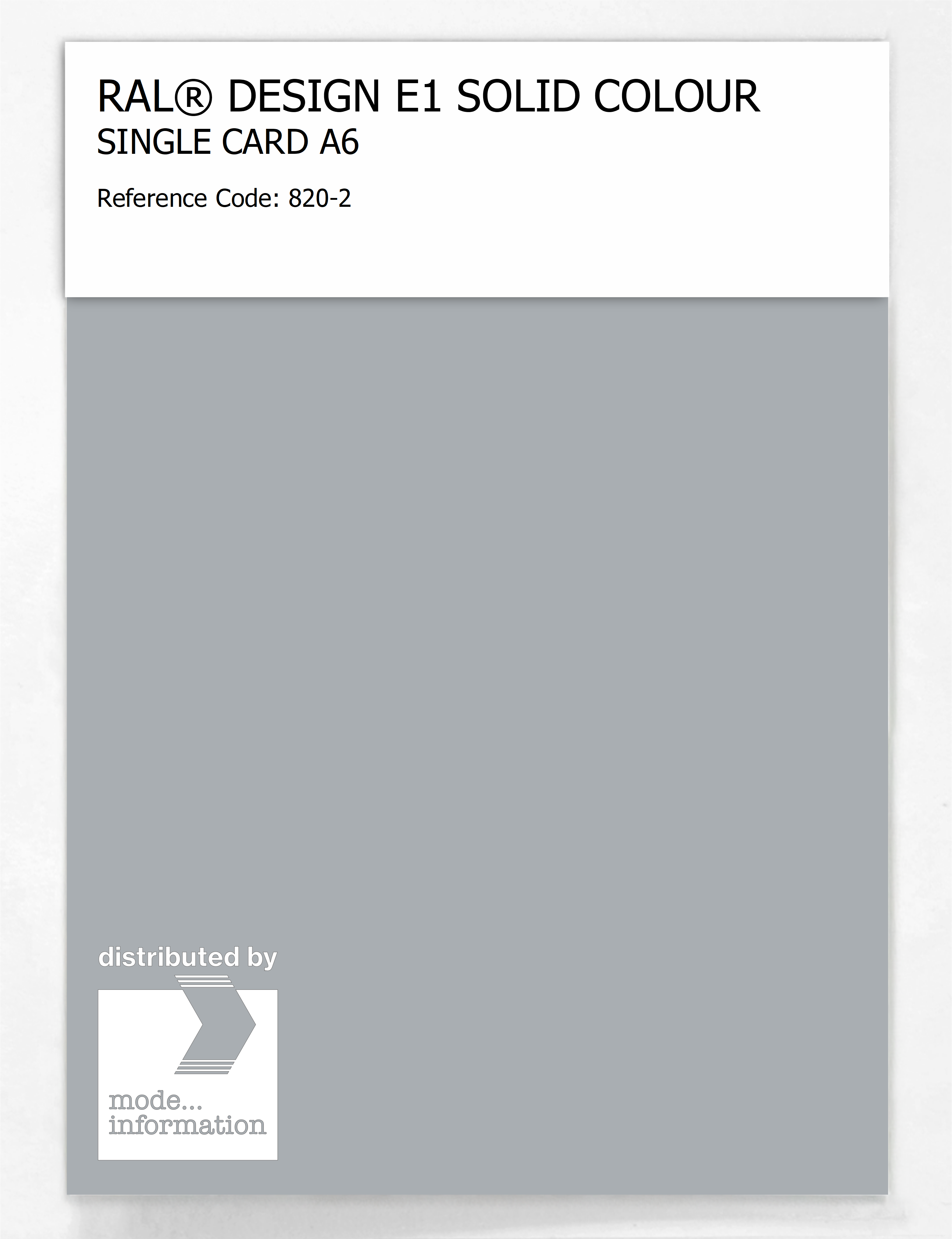 Product image 1 of the product “RAL® EFFECT E1 SINGLE CARD 800 SERIES 820-2 ”