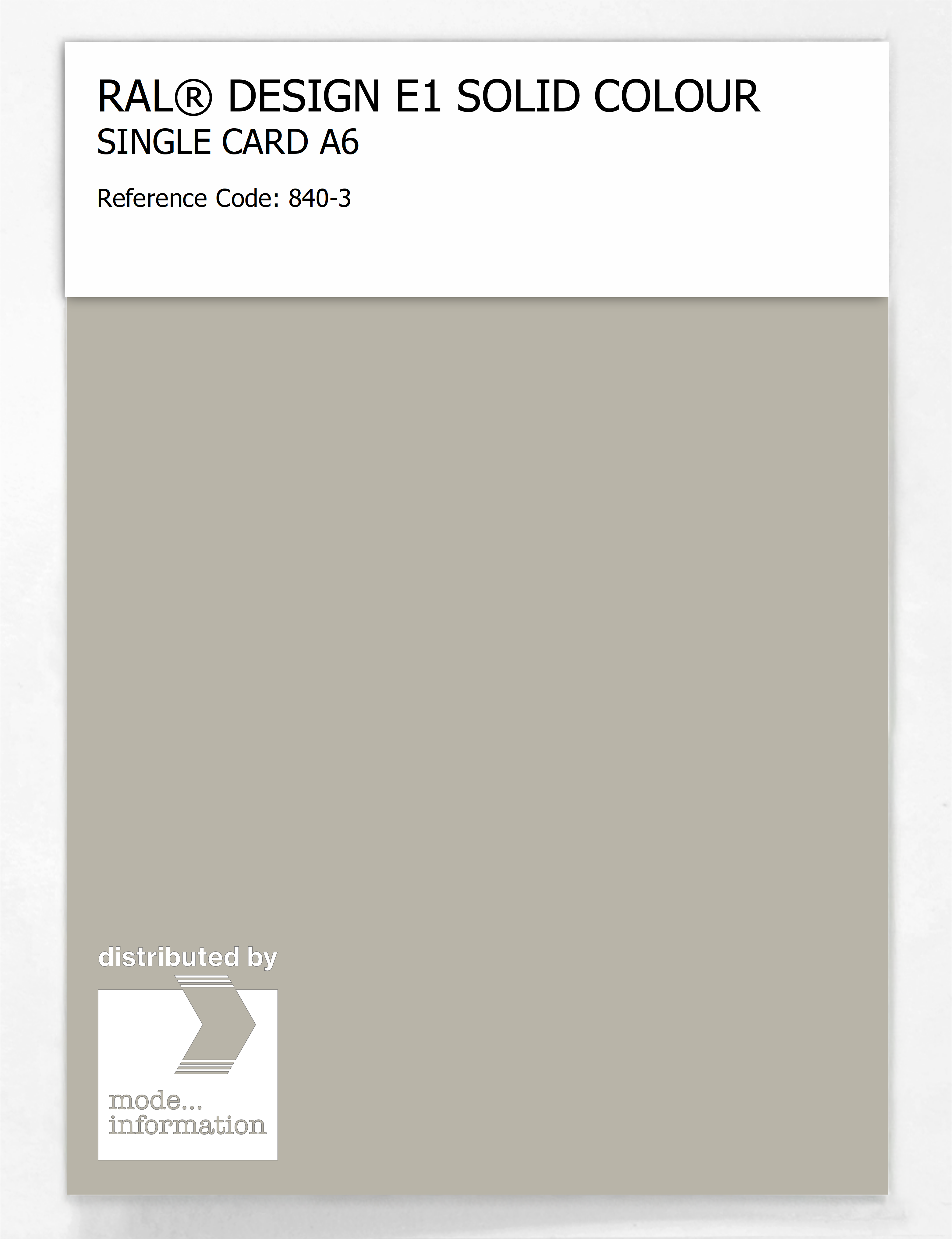 Artikelbild 1 des Artikels “RAL® EFFECT E1 SINGLE CARD 800 SERIES 840-3 “