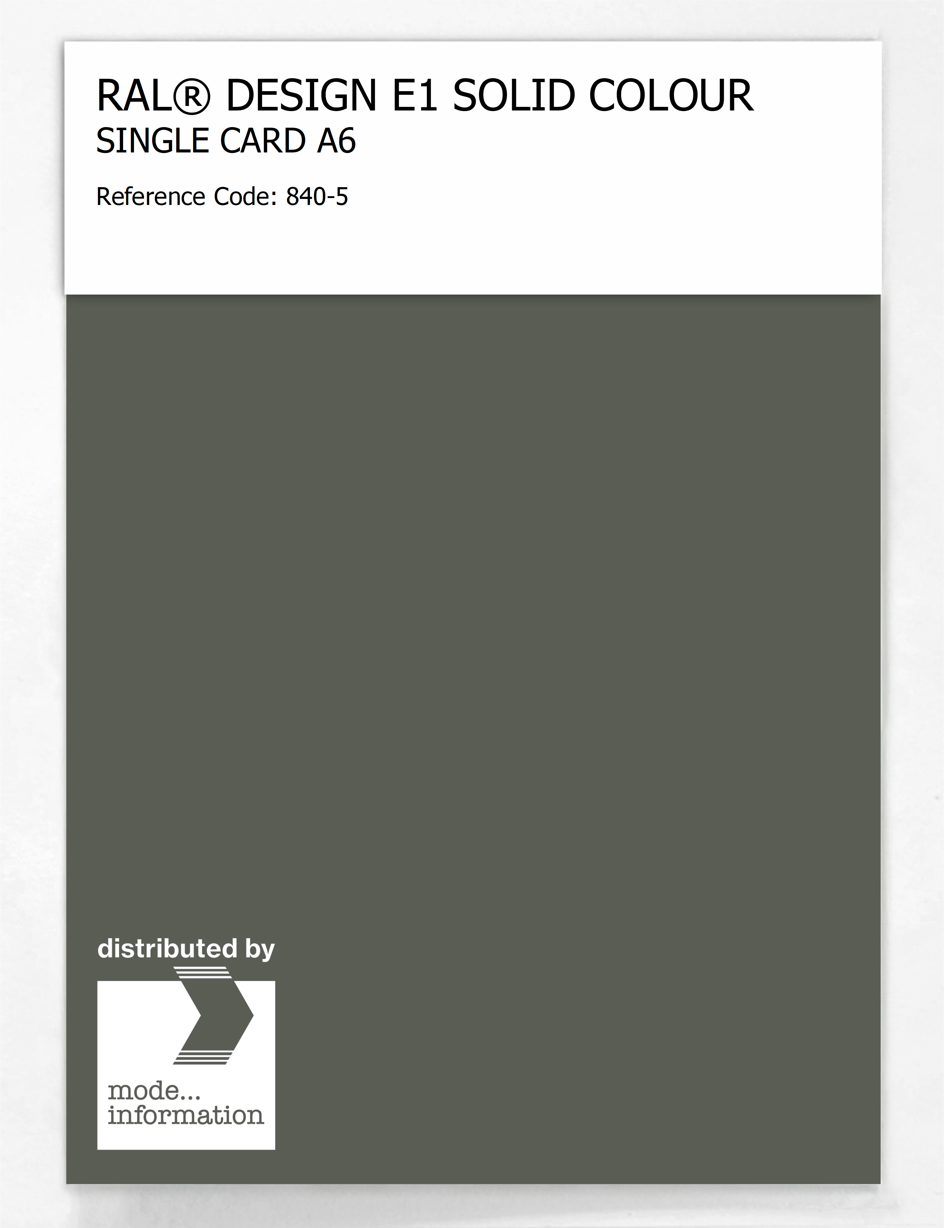 Artikelbild 1 des Artikels “RAL® EFFECT E1 SINGLE CARD 800 SERIES 840-5 “