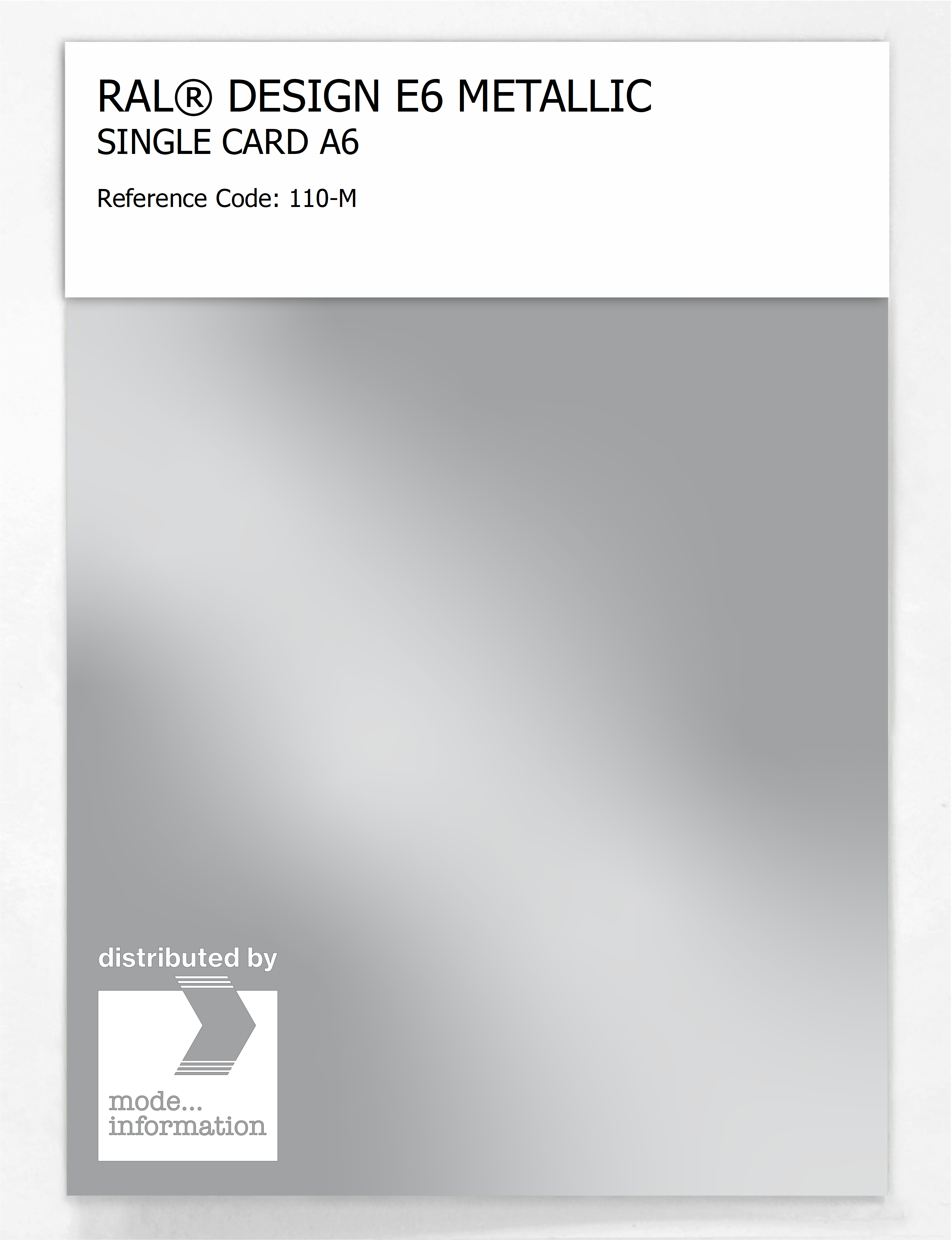 Artikelbild 1 des Artikels “RAL® EFFECT E6 SINGLE CARD 100 SERIES 110-M METALLIC “