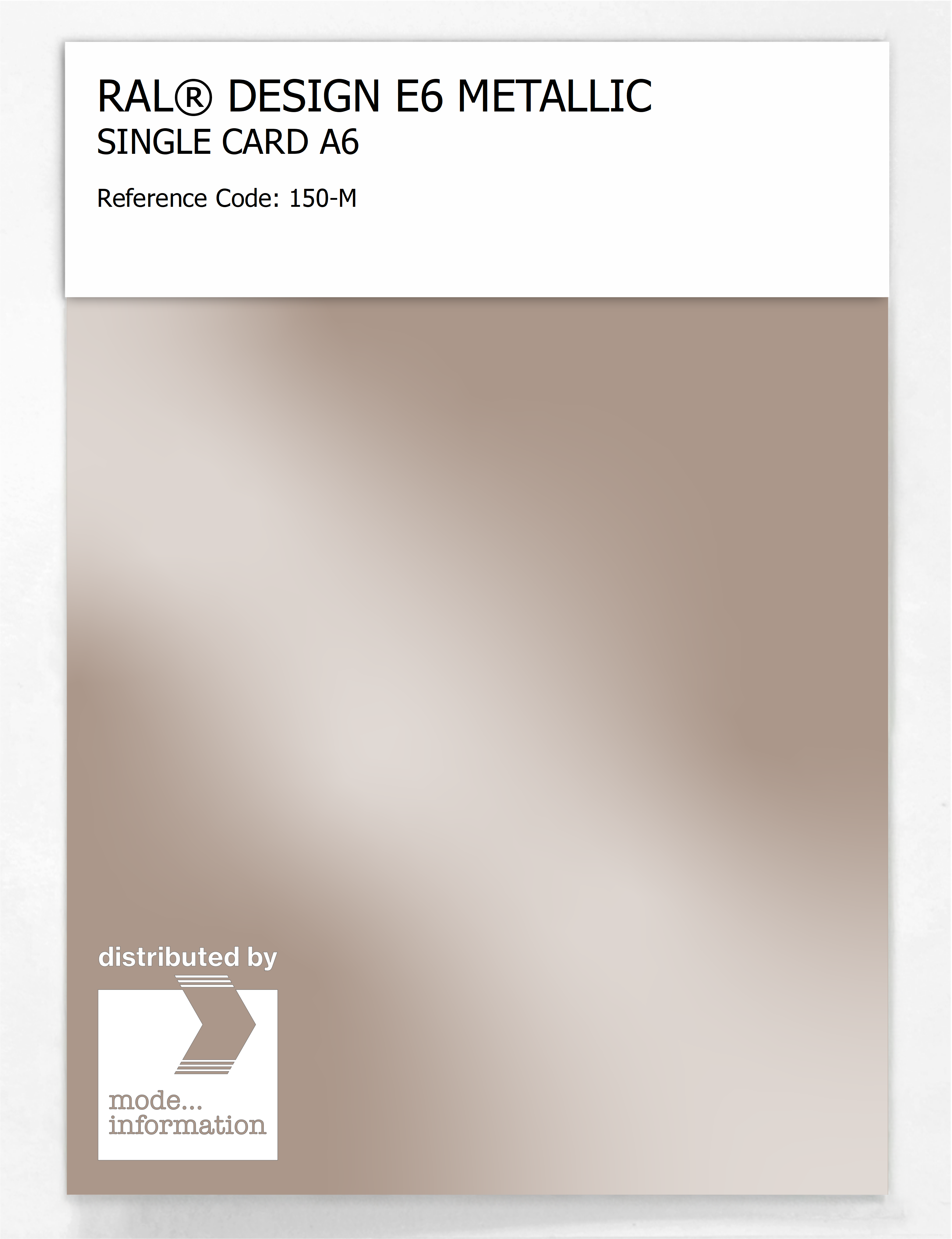 Artikelbild 1 des Artikels “RAL® EFFECT E6 SINGLE CARD 100 SERIES 150-M METALLIC “