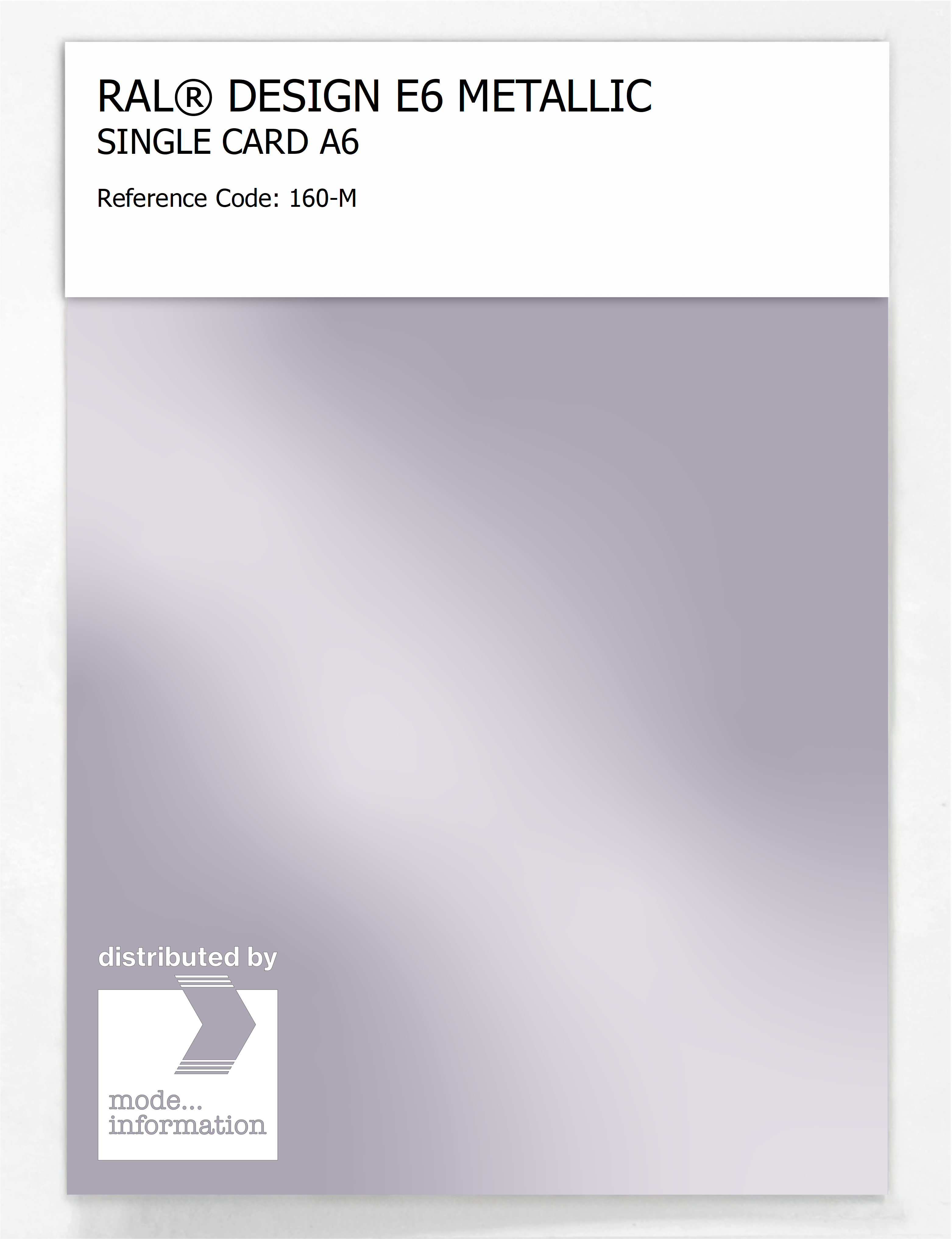 Artikelbild 1 des Artikels “RAL® EFFECT E6 SINGLE CARD 100 SERIES 160-M METALLIC “