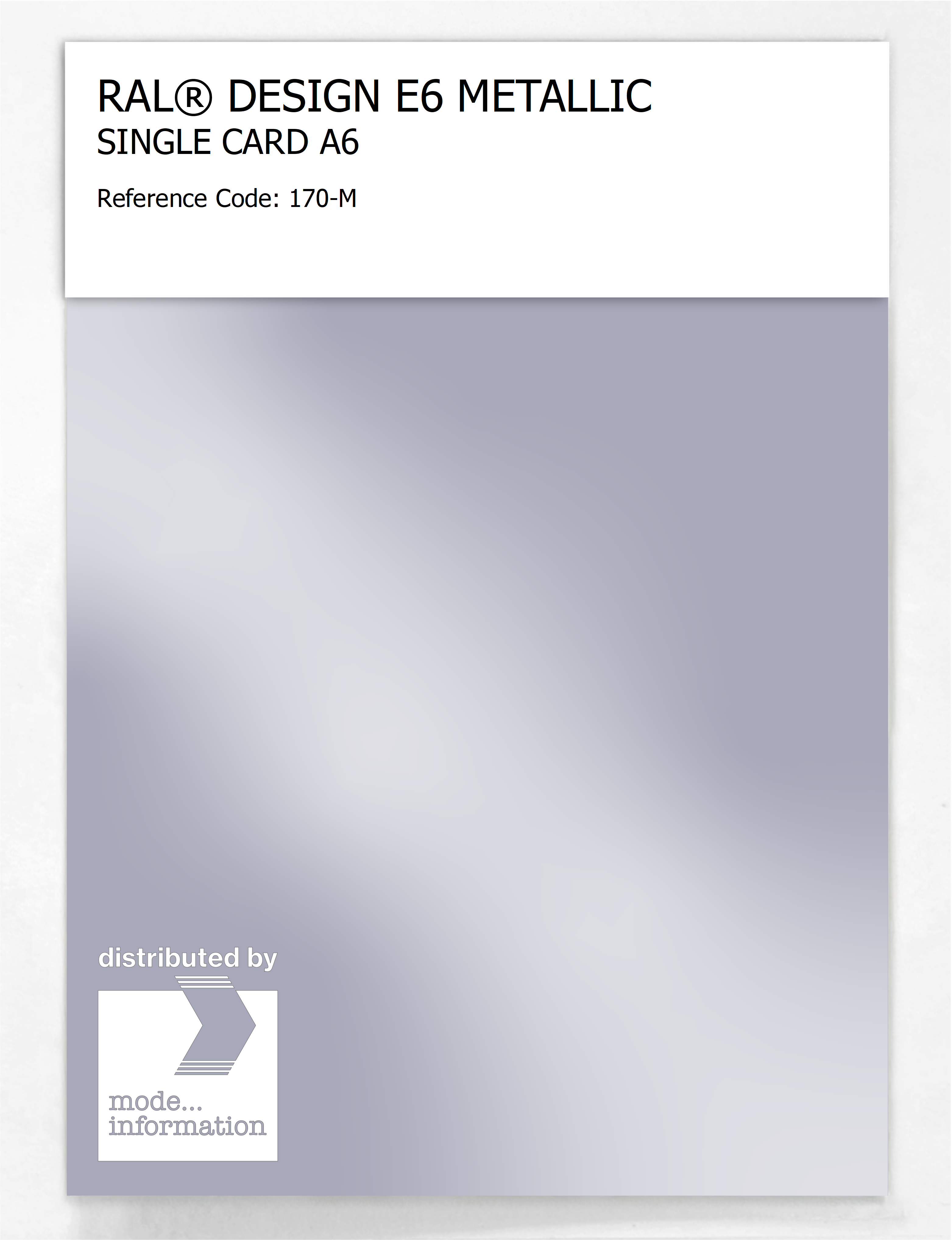 Artikelbild 1 des Artikels “RAL® EFFECT E6 SINGLE CARD 100 SERIES 170-M METALLIC “