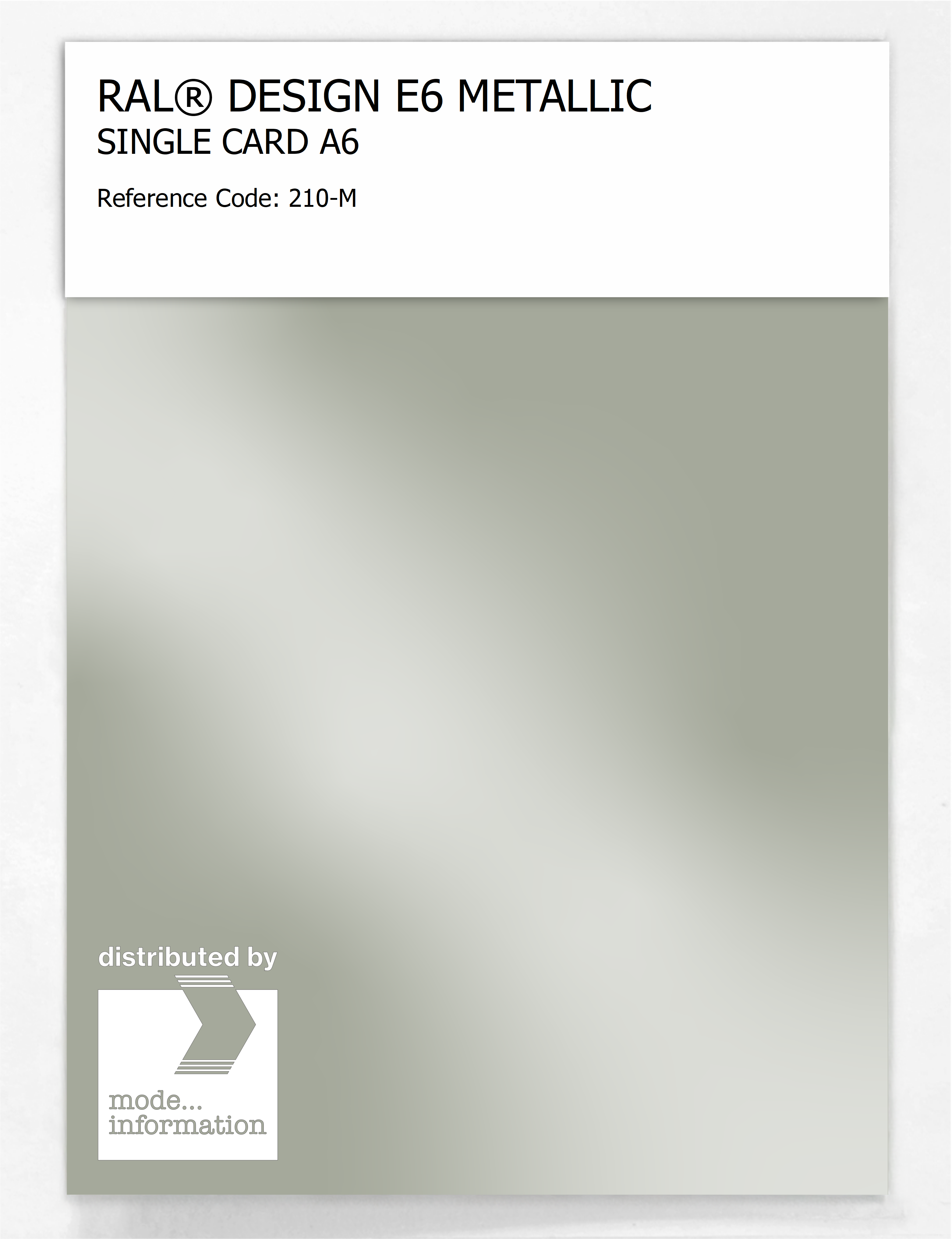 Artikelbild 1 des Artikels “RAL® EFFECT E6 SINGLE CARD 200 SERIES 210-M METALLIC “