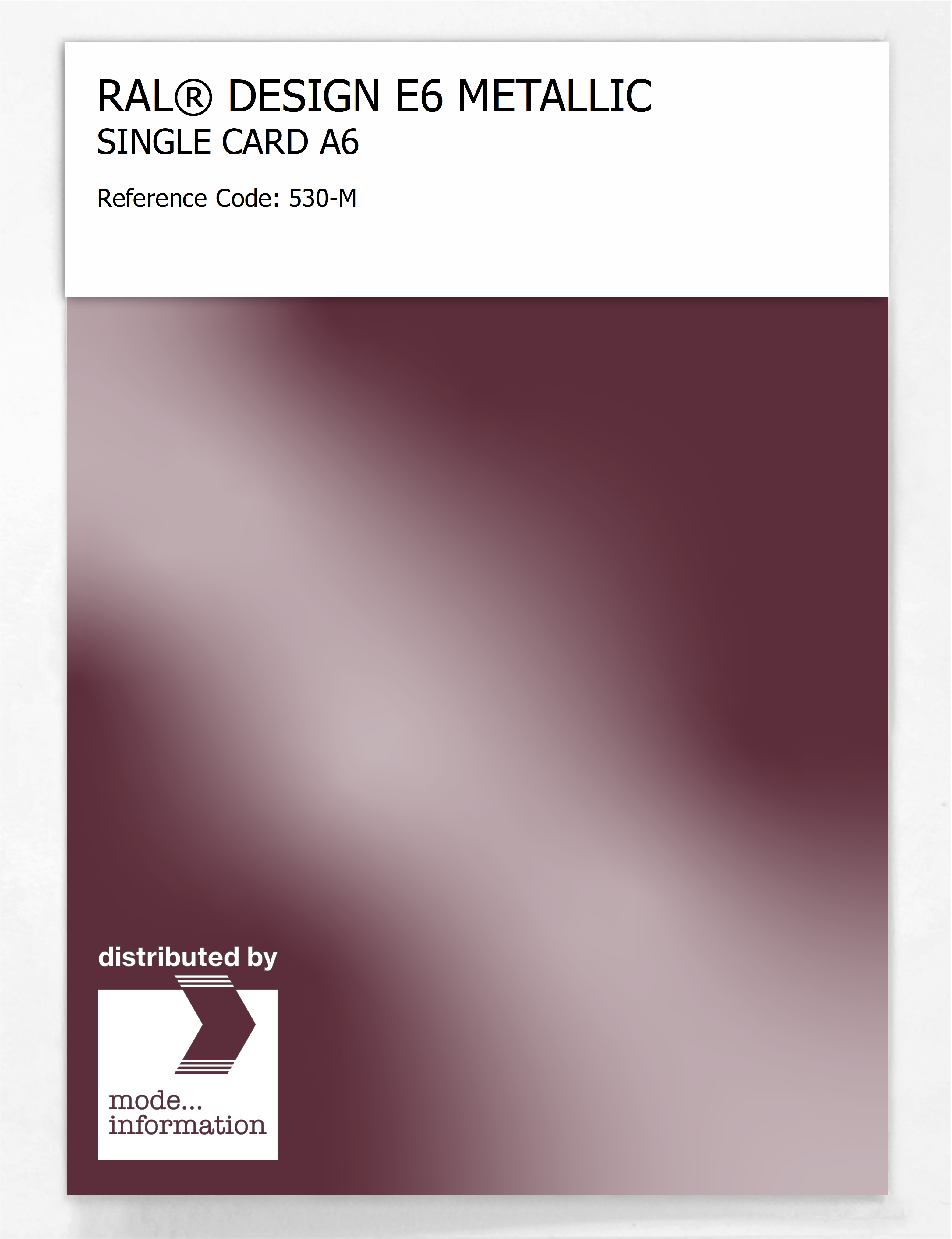 Artikelbild 1 des Artikels “RAL® EFFECT E6 SINGLE CARD 500 SERIES 530-M METALLIC “