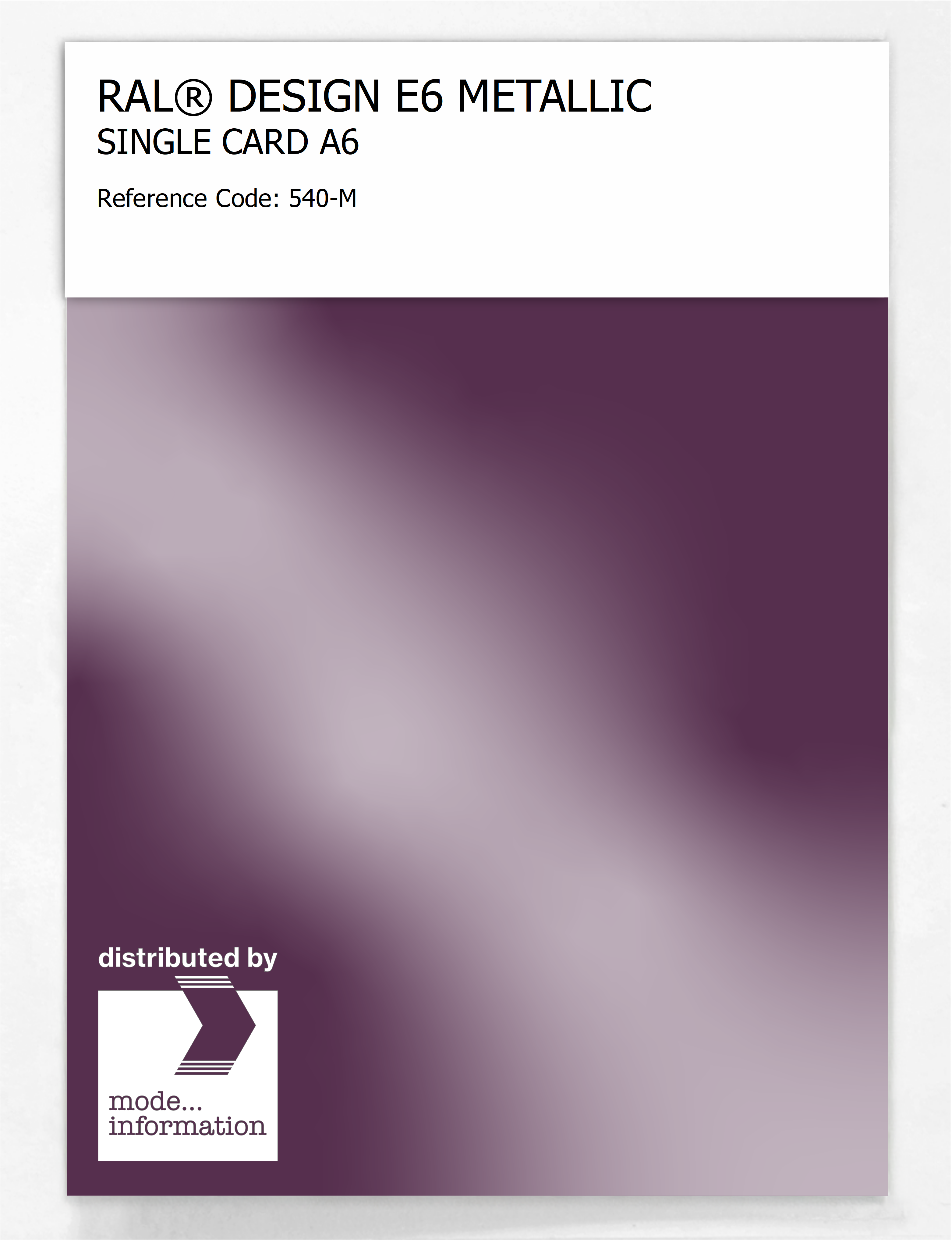 Artikelbild 1 des Artikels “RAL® EFFECT E6 SINGLE CARD 500 SERIES 540-M METALLIC “