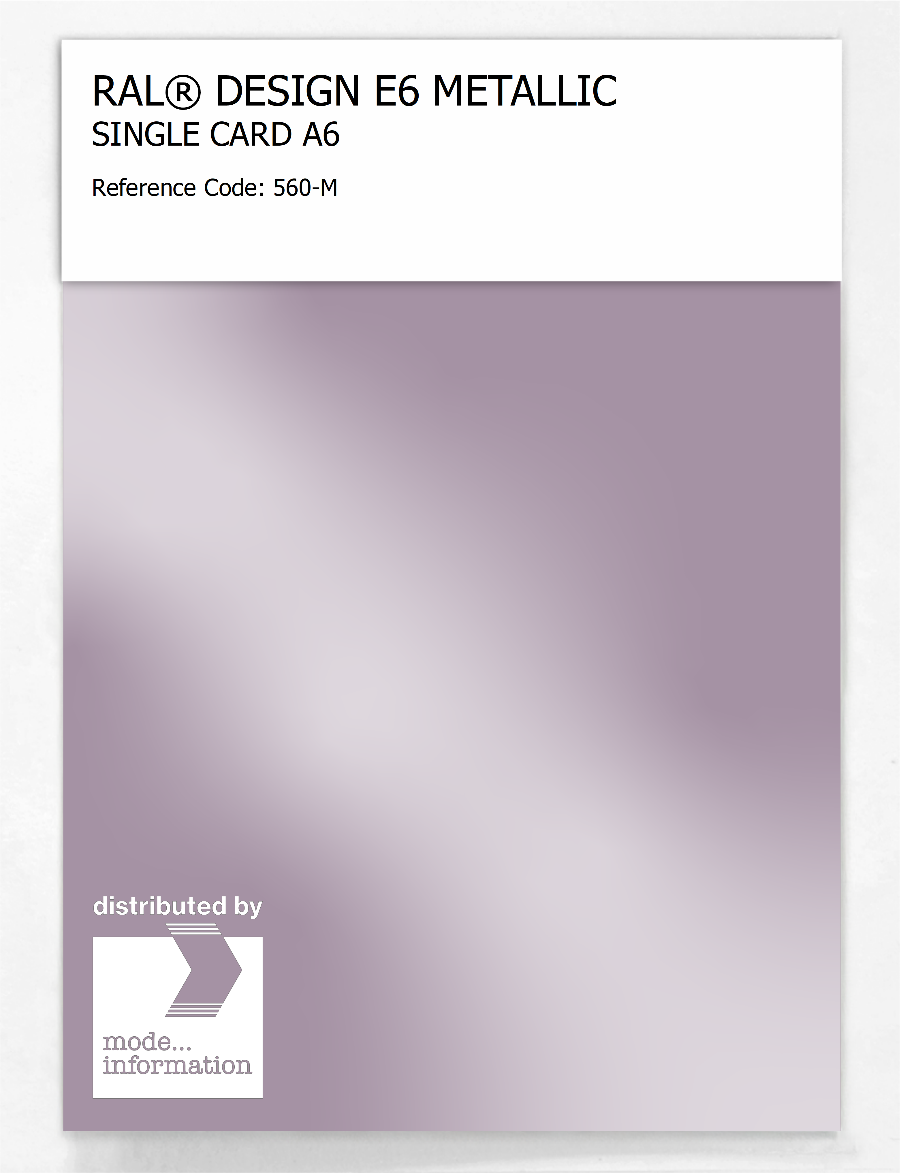 Artikelbild 1 des Artikels “RAL® EFFECT E6 SINGLE CARD 500 SERIES 560-M METALLIC “