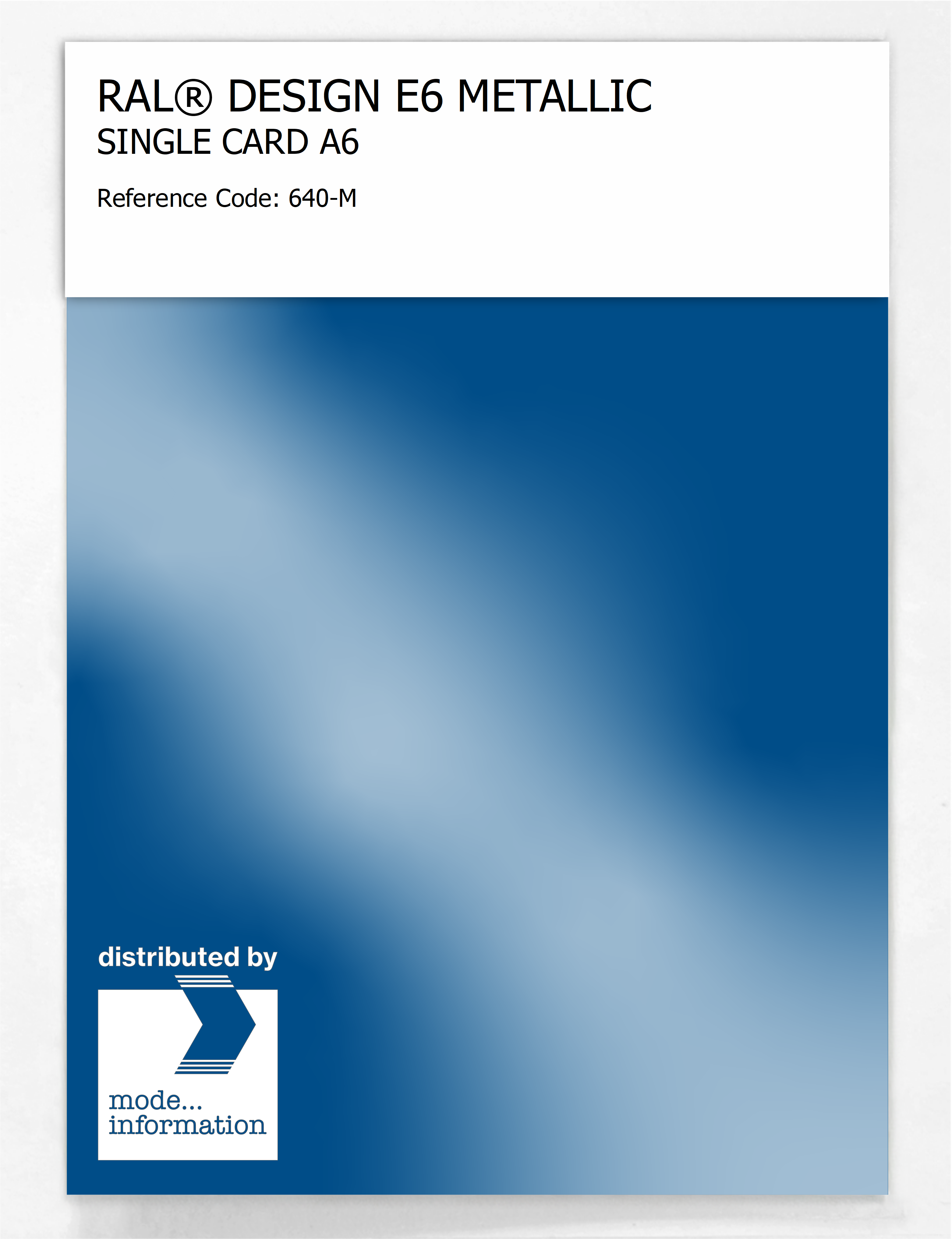 Artikelbild 1 des Artikels “RAL® EFFECT E6 SINGLE CARD 600 SERIES 640-M METALLIC “