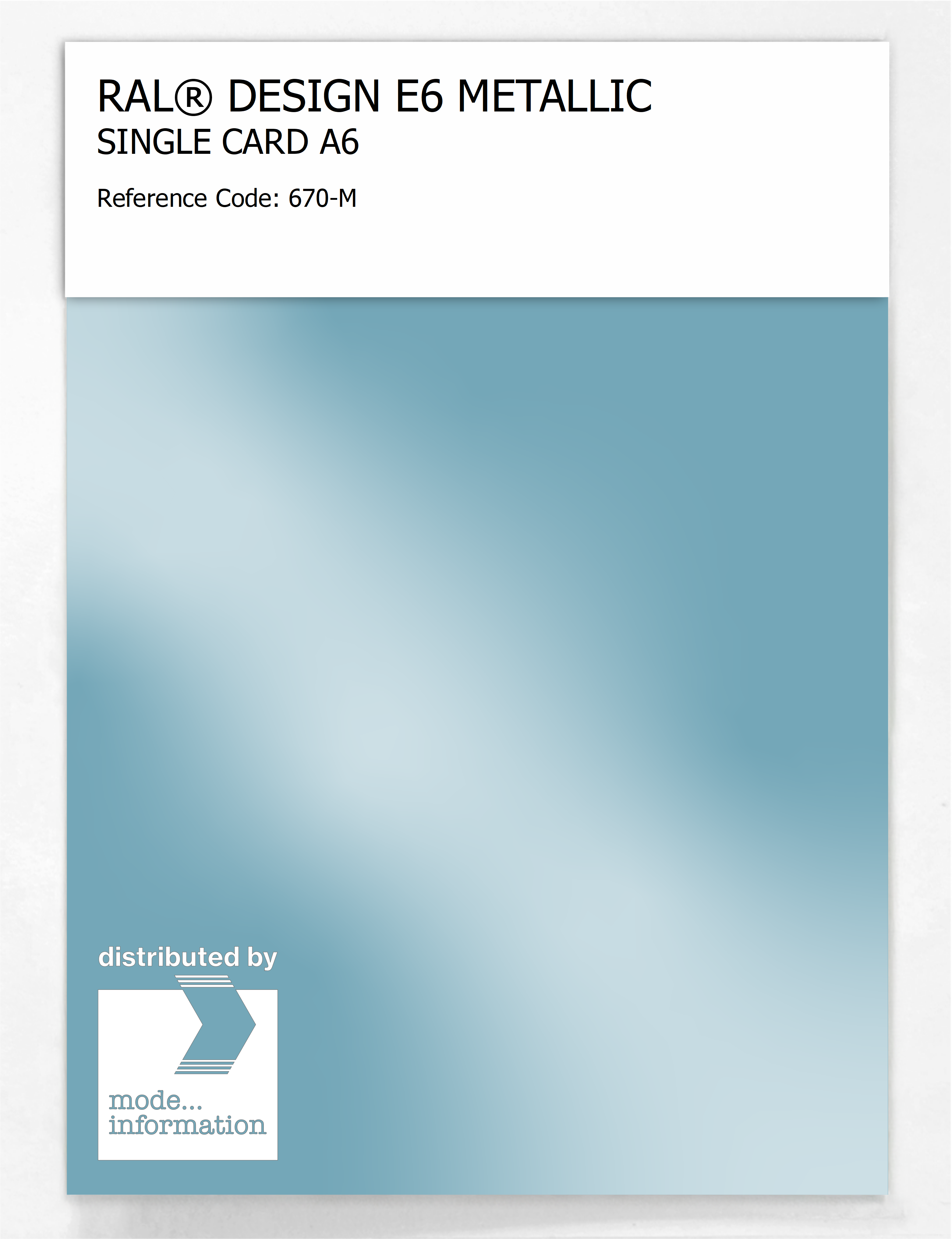 Artikelbild 1 des Artikels “RAL® EFFECT E6 SINGLE CARD 600 SERIES 670-M METALLIC “