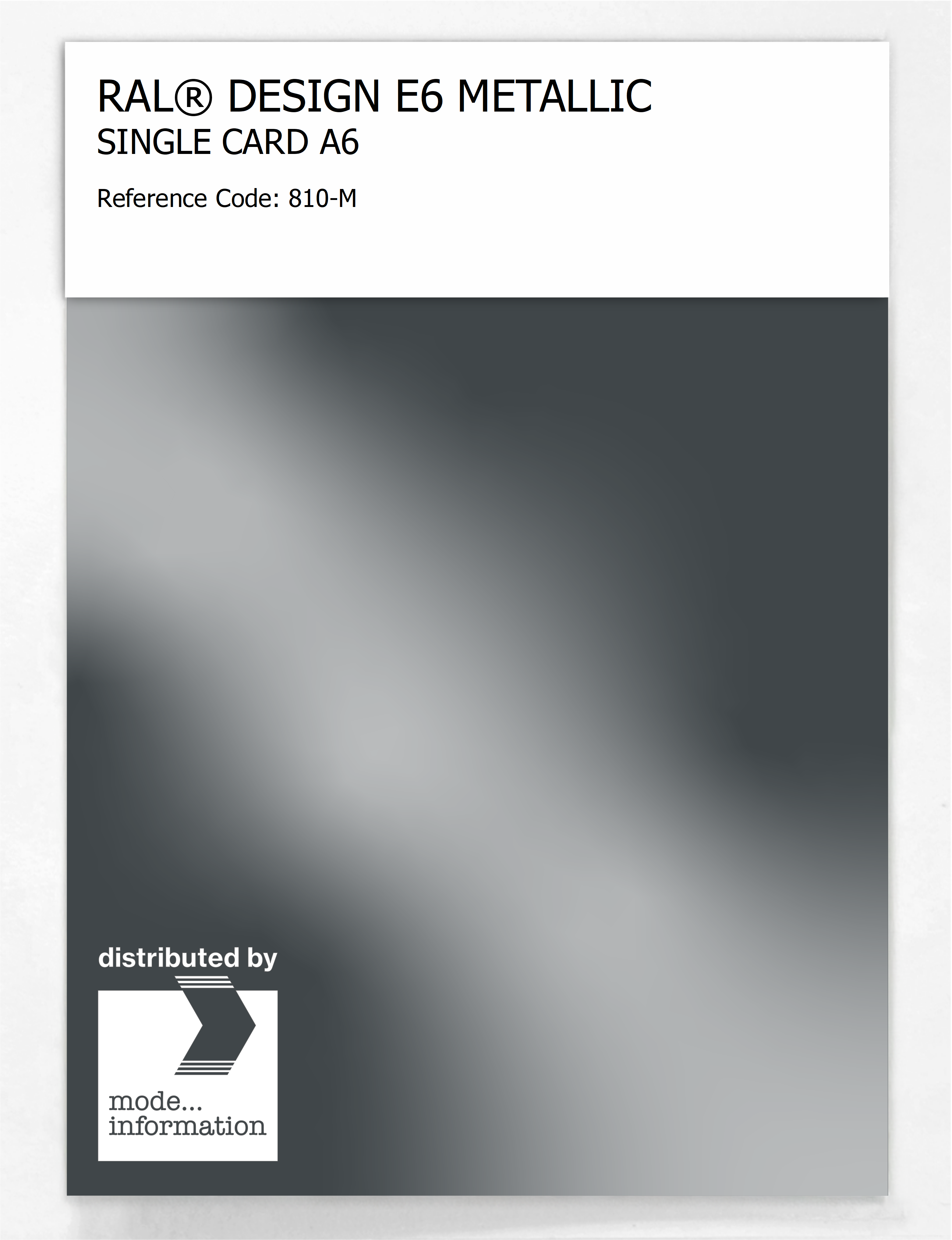 Artikelbild 1 des Artikels “RAL® EFFECT E6 SINGLE CARD 800 SERIES 810-M METALLIC “