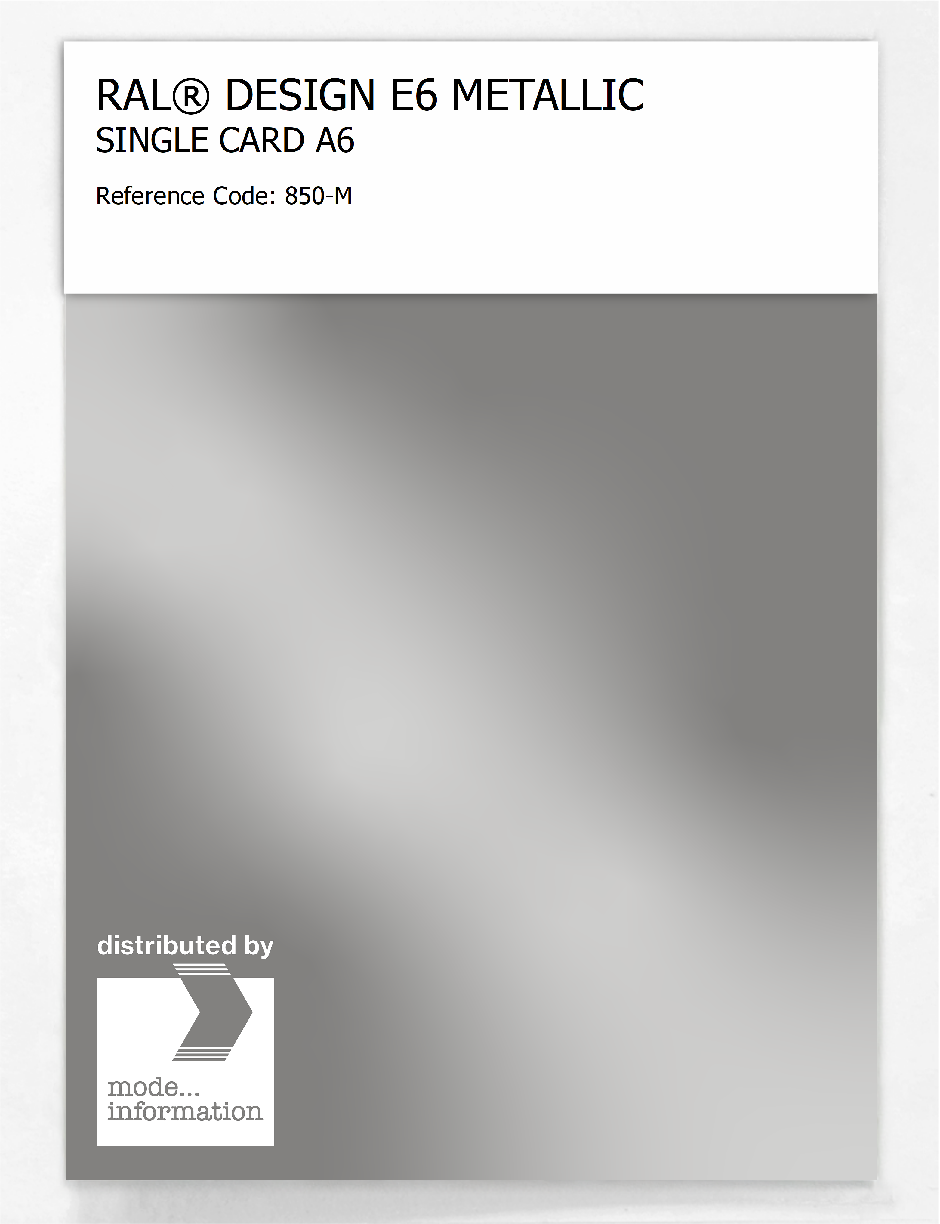 Artikelbild 1 des Artikels “RAL® EFFECT E6 SINGLE CARD 800 SERIES 850-M METALLIC “
