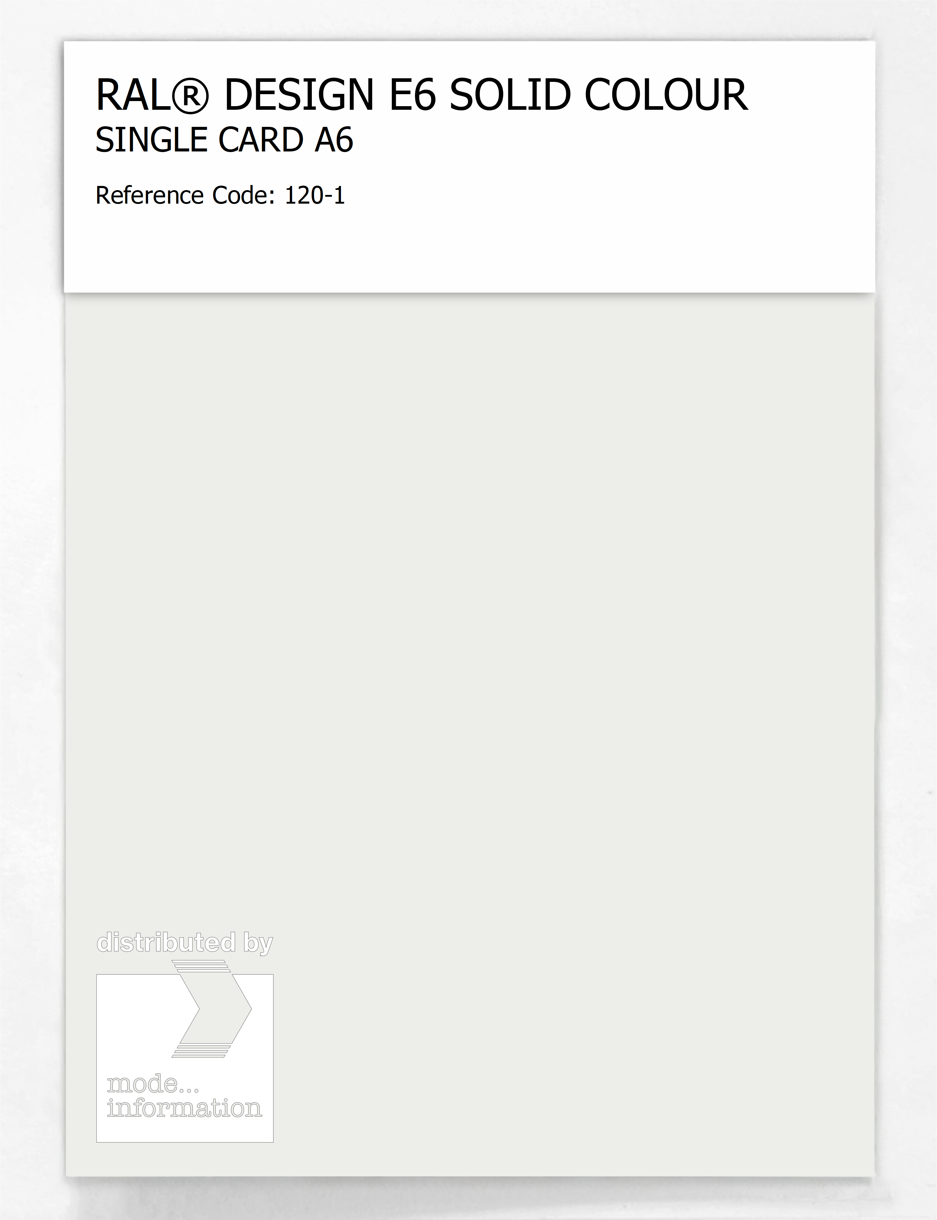 Product image 1 of the product “RAL® EFFECT E6 SINGLE SHEET 100 SERIES A6 120-1 ”