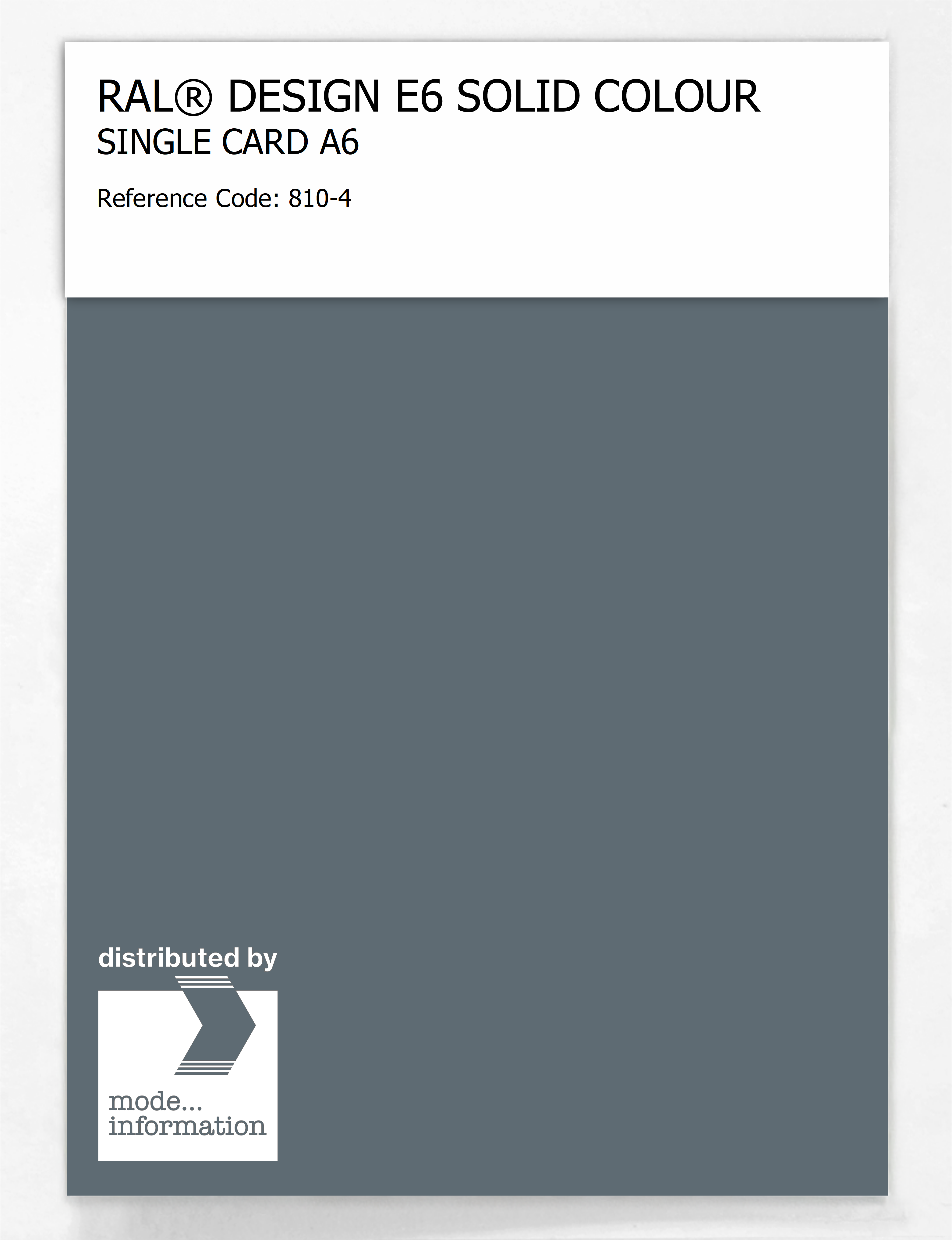 Product image 1 of the product “RAL® EFFECT E6 SINGLE SHEET 800 SERIES A6 810-4 ”