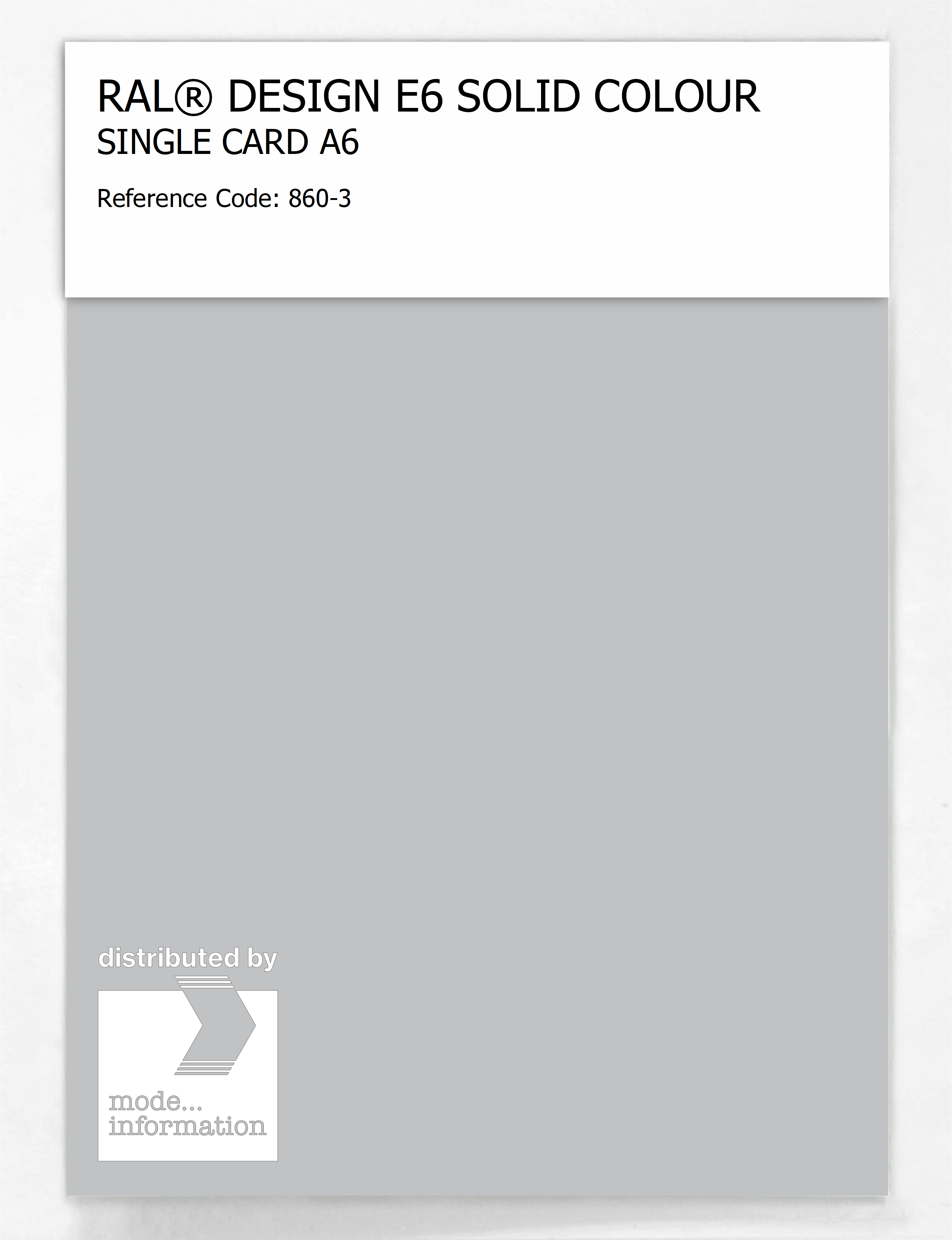 Product image 1 of the product “RAL® EFFECT E6 SINGLE SHEET 800 SERIES A6 860-3 ”