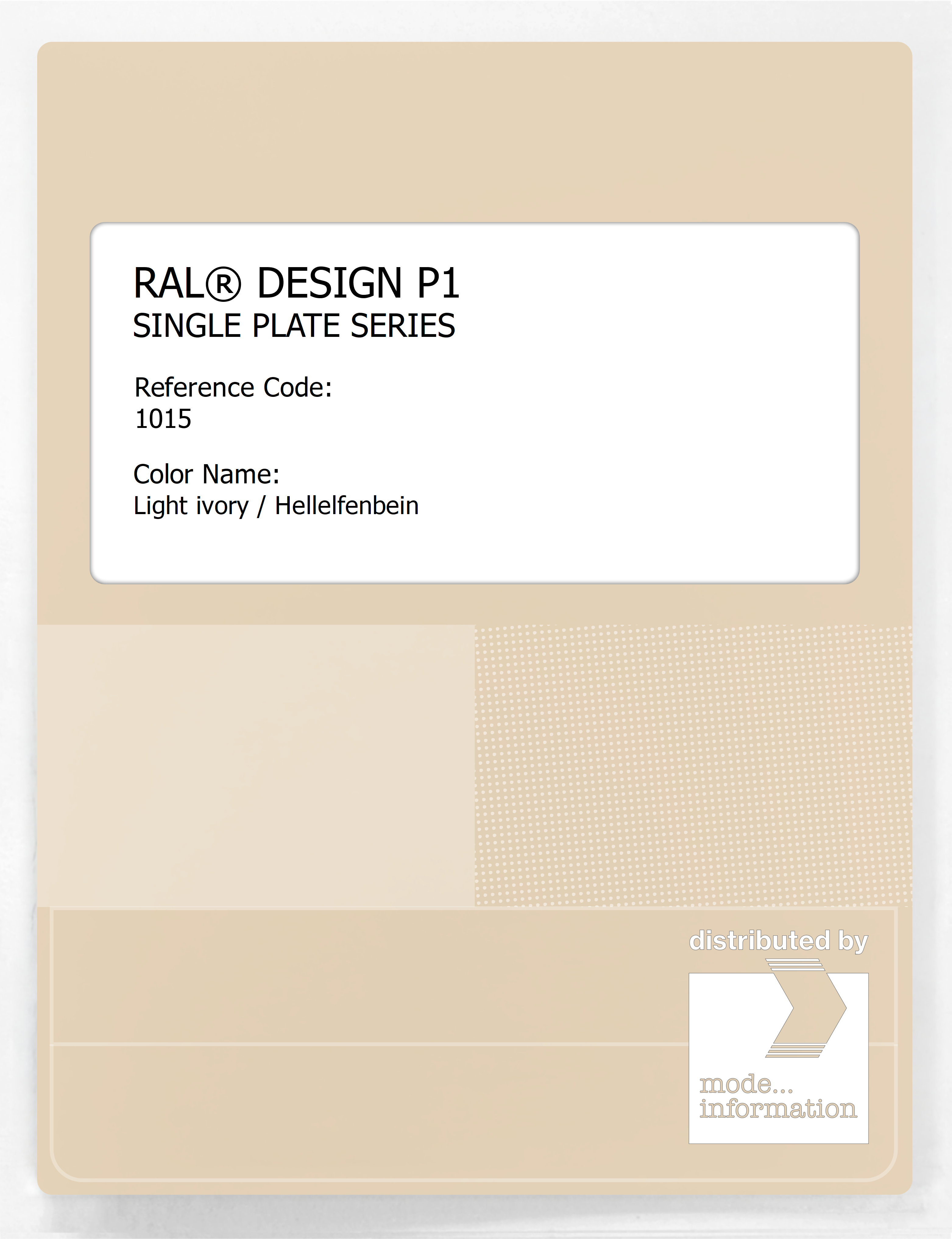 Artikelbild 1 des Artikels “RAL® PLASTICS P1 SINGLE PLATE 1000 SERIES 1015 Light ivory / Hellelfenbein “