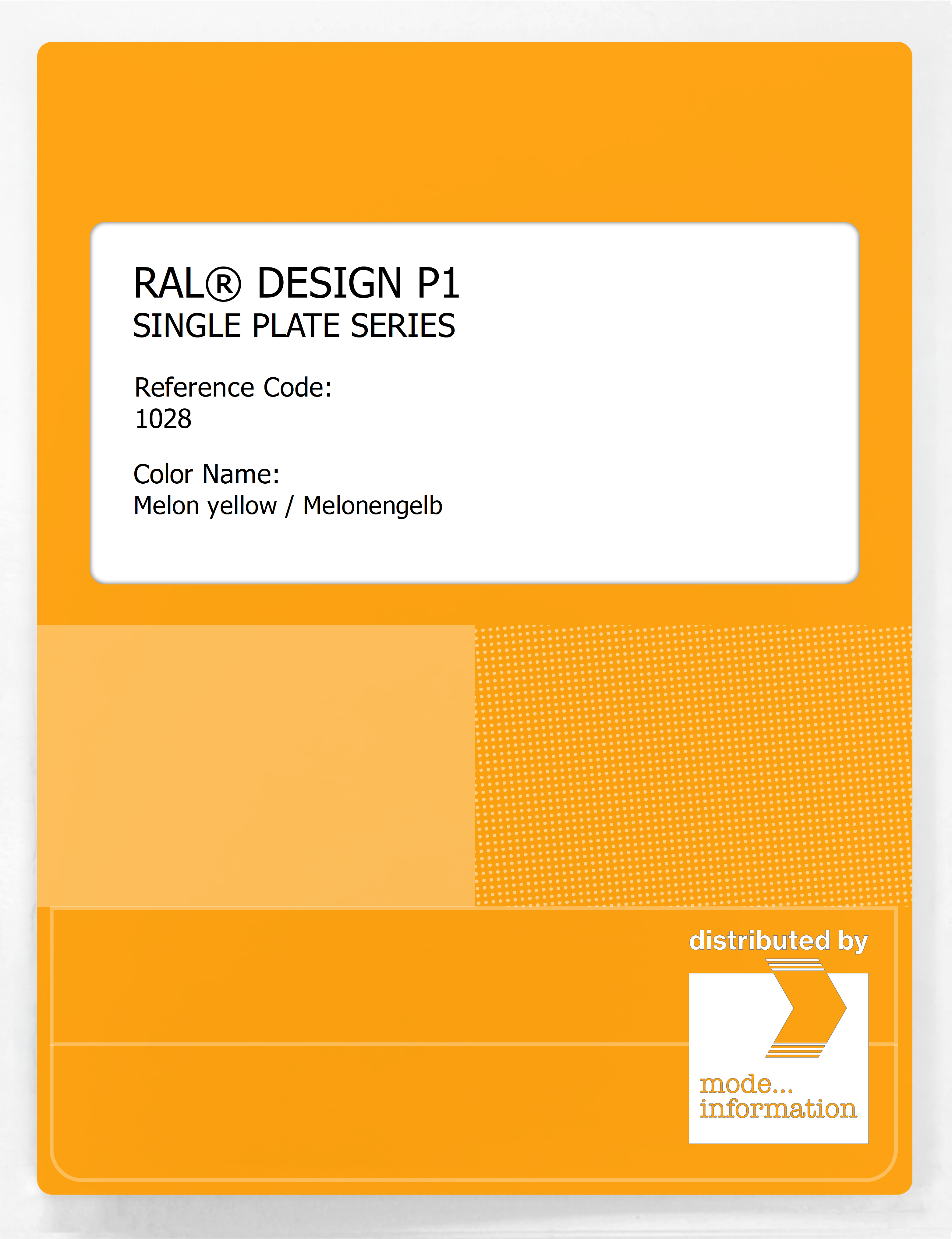 Artikelbild 1 des Artikels “RAL® PLASTICS P1 SINGLE PLATE 1000 SERIES 1028 Melon yellow / Melonengelb “